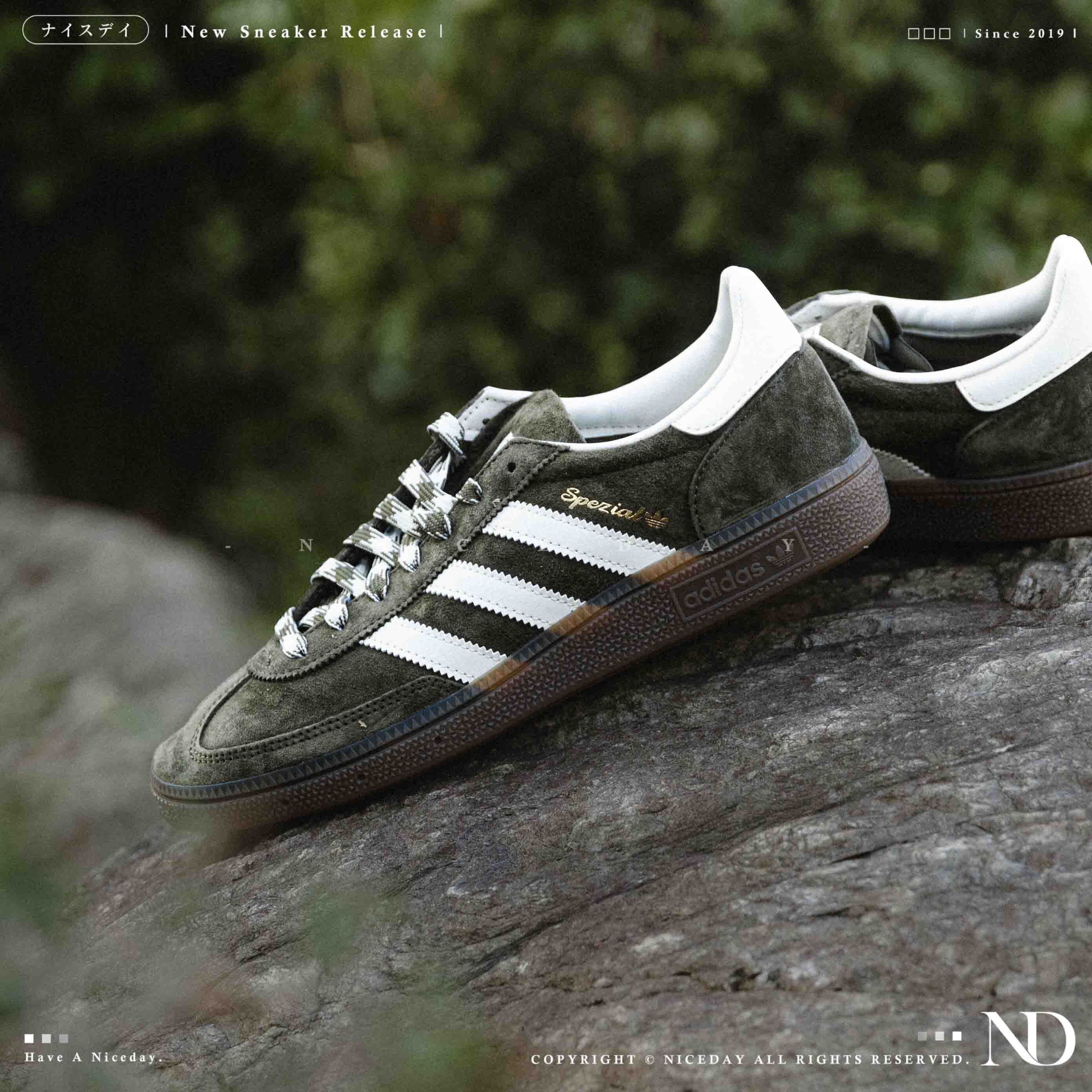 NICEDAY 現貨 ADIDAS HANDBALL SPEZIAL 復古 橄欖綠 灰綠 編織 鞋帶 男女鞋 KI5940