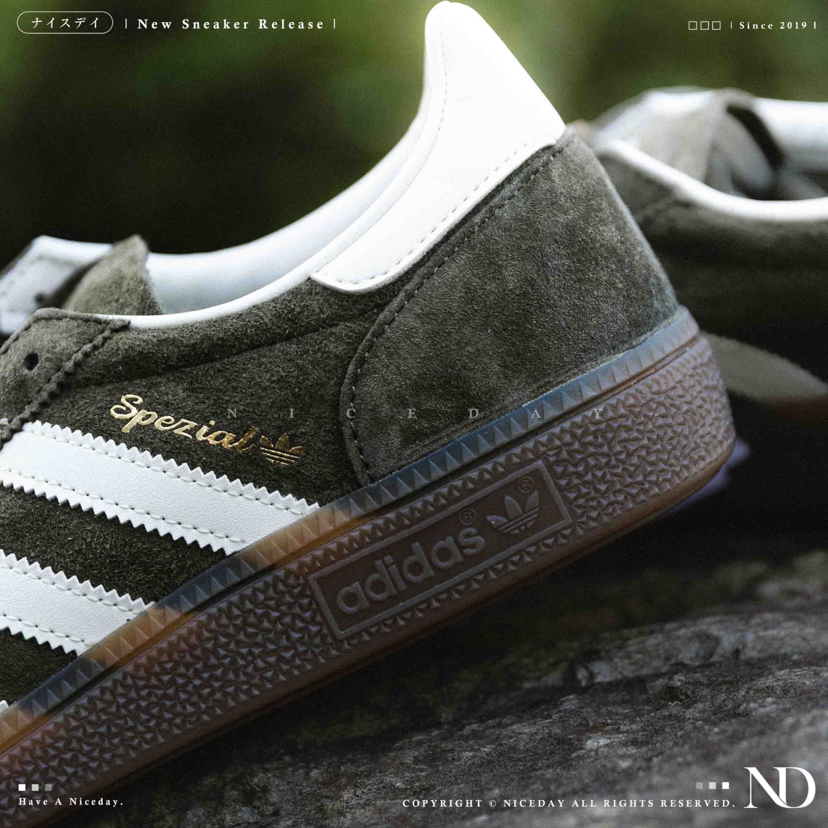 NICEDAY 現貨 ADIDAS HANDBALL SPEZIAL 復古 橄欖綠 灰綠 編織 鞋帶 男女鞋 KI5940