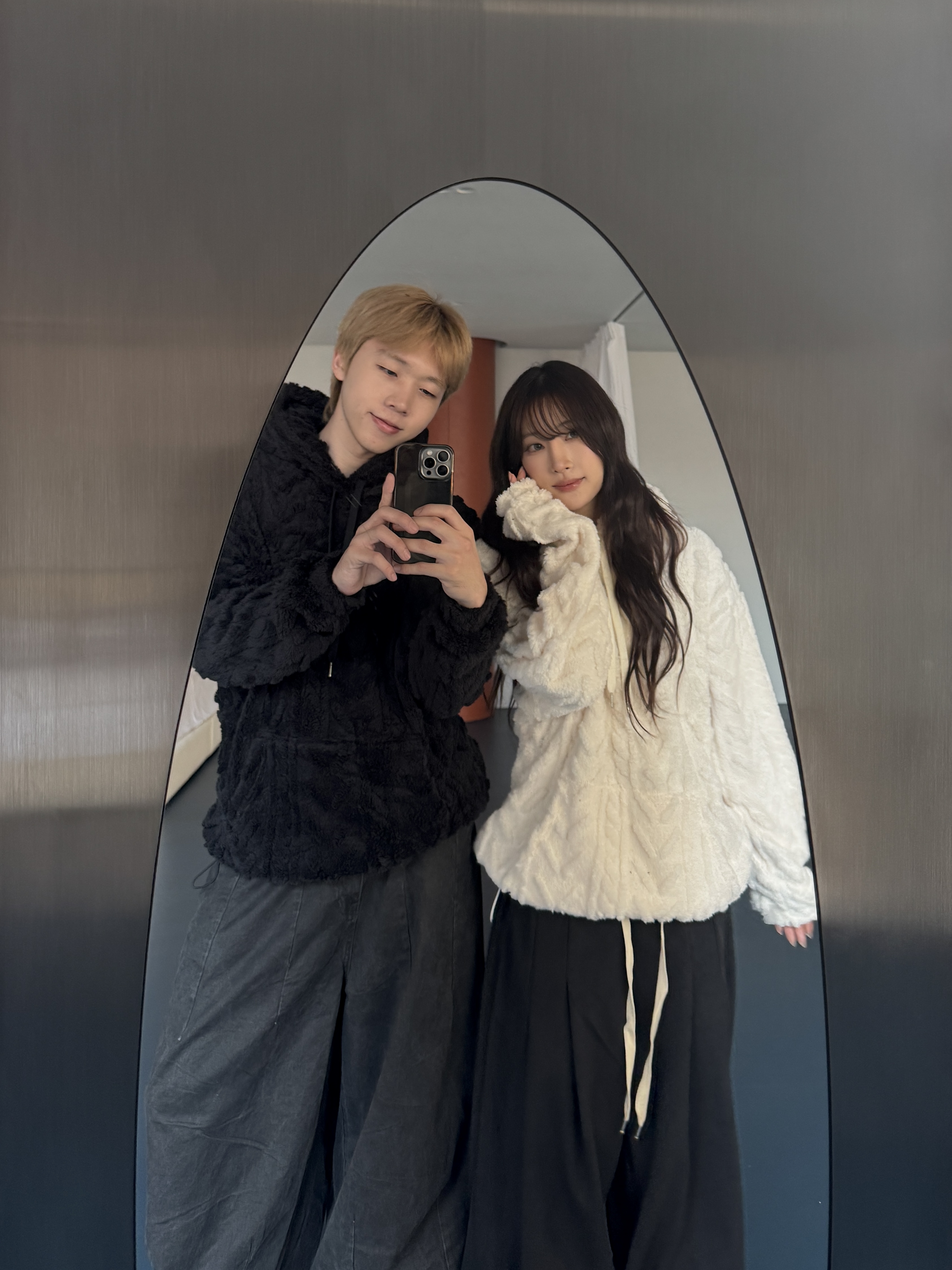 麻花造型 羊羔毛寬鬆帽t（部分現貨）