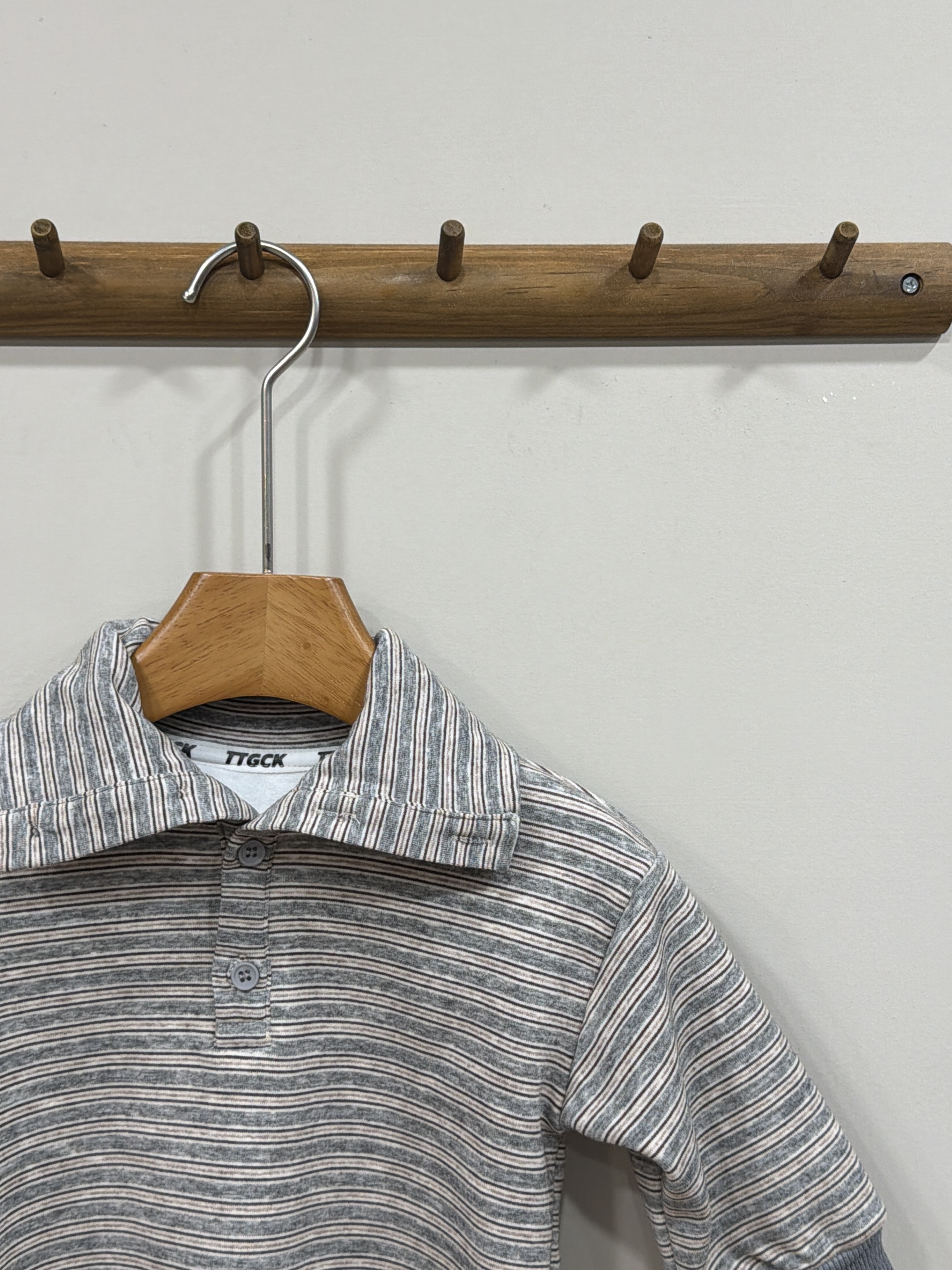 A03760條紋內裏薄絨上衣