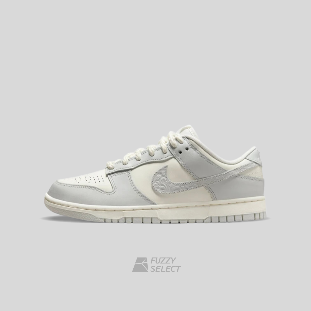 【逢甲 FUZZY】W Nike Dunk Low "Needlework" 浮雕 麻繩 灰白 FJ4553-133