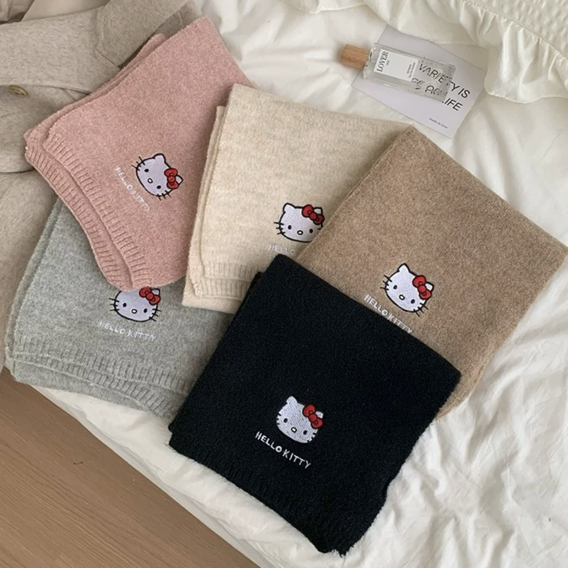 <正版授權>三麗鷗 SANRIO 羊毛圍巾 Hello Kitty 凱蒂貓 大耳狗 酷洛米 帕恰狗 美樂蒂