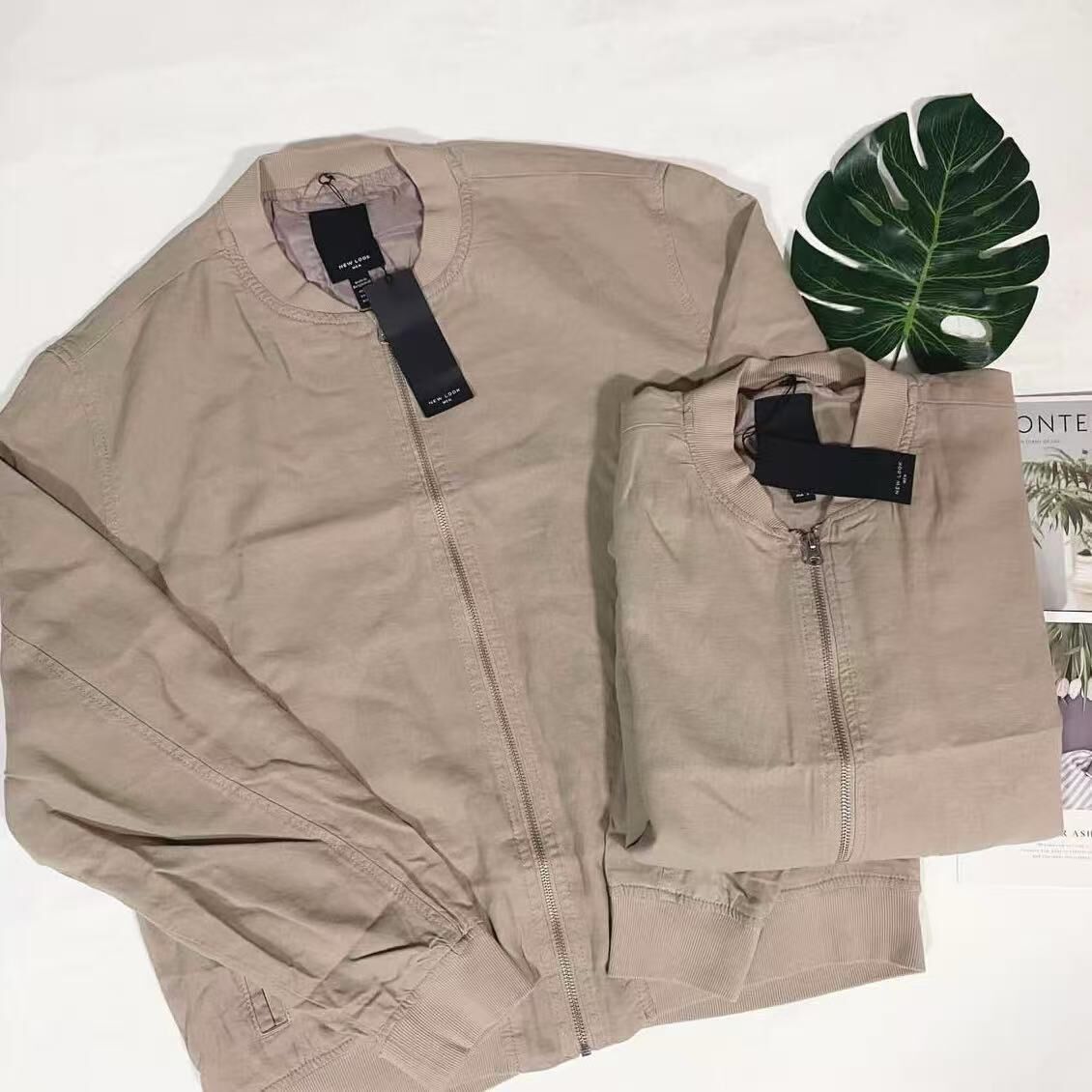 NEW LOOK LINEN BOMBER JACKET