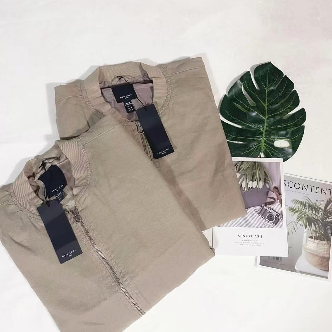 NEW LOOK LINEN BOMBER JACKET