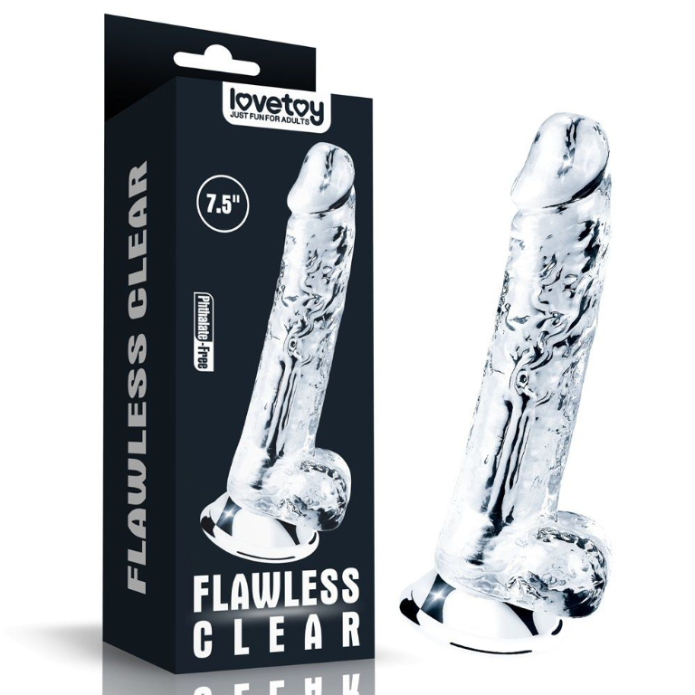 Lovetoy Flawless 假陽具 7.0吋及7.5 - 透明