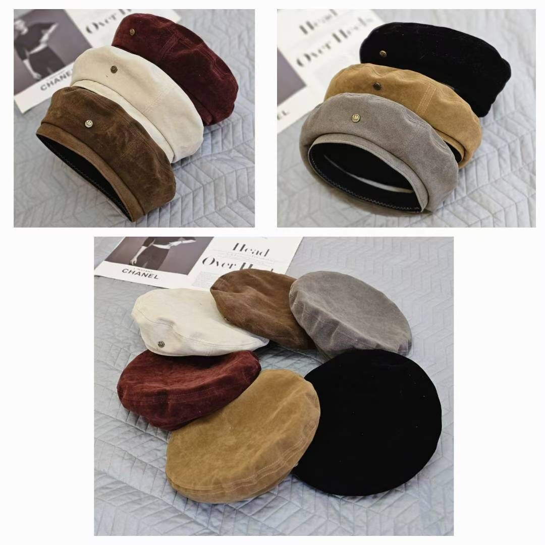 BN5317 小金屬扣貝雷帽