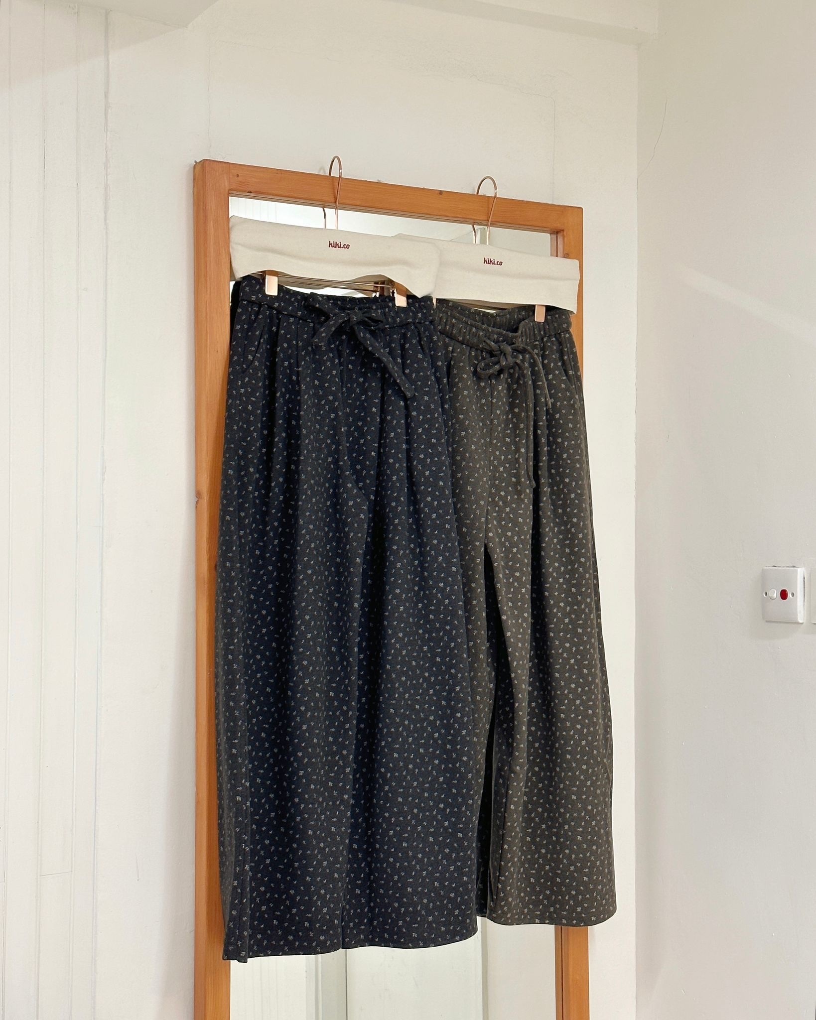 小花點點全橡筋綁繩褲