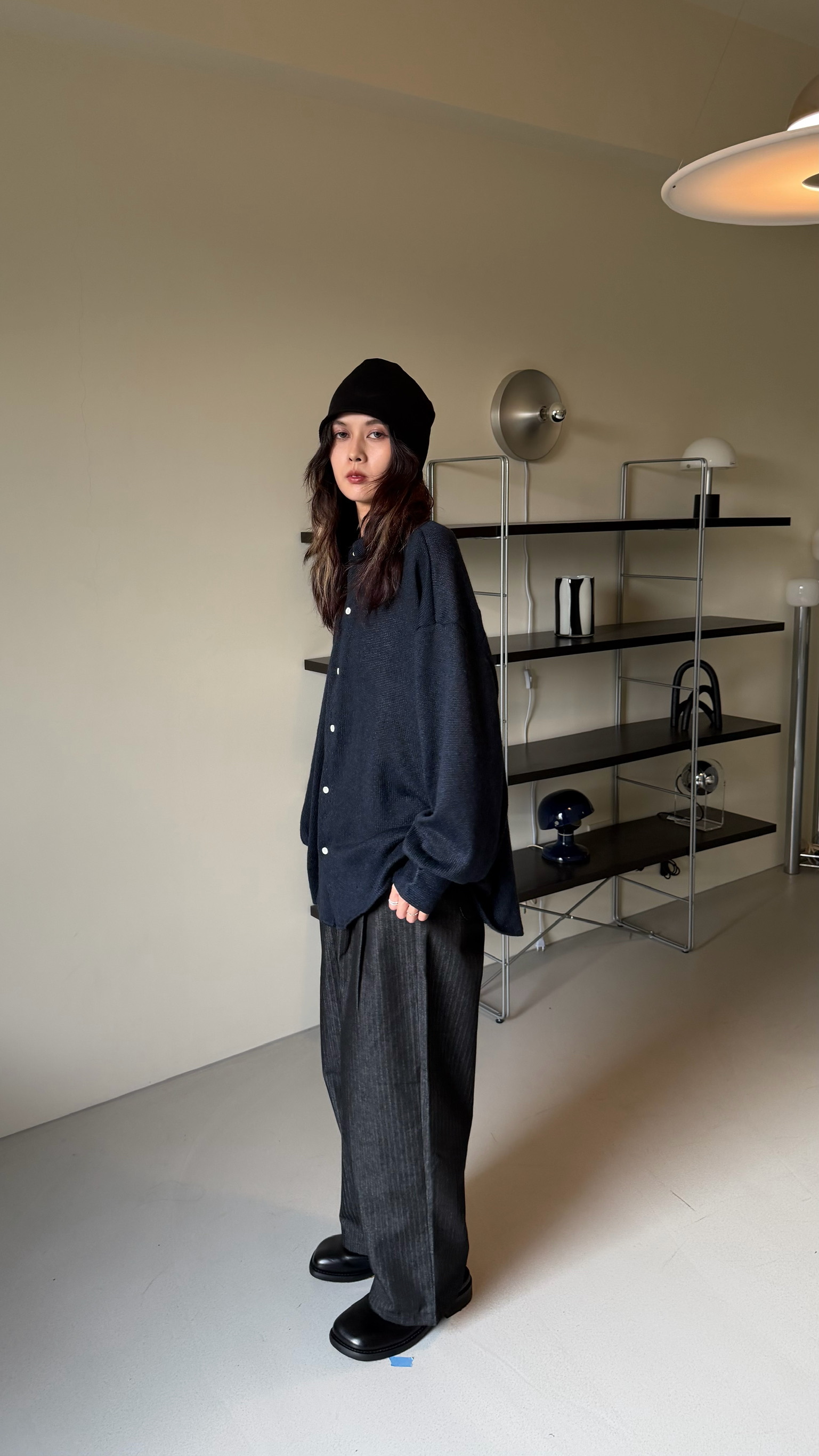 微毛球材質針織襯衫