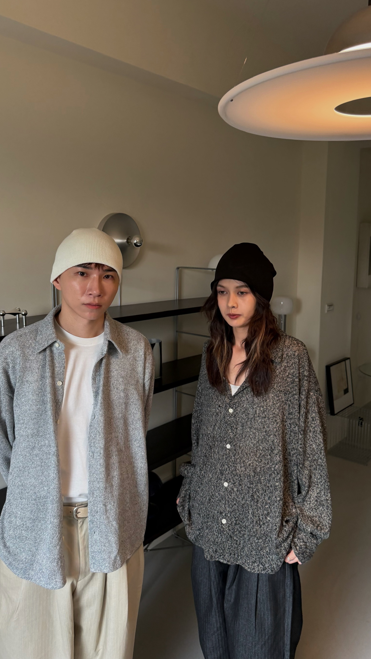 微毛球材質針織襯衫