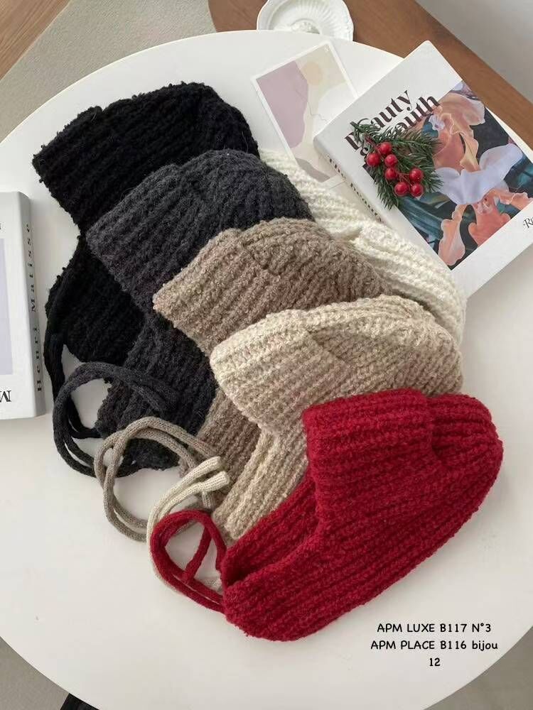 BN5323 綁帶包耳針織冷帽