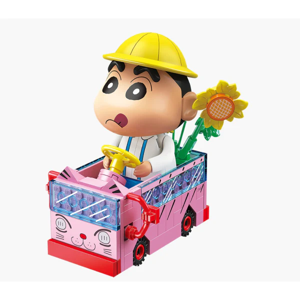 Qman Keeppley 蠟筆小新迷你貓咪校巴