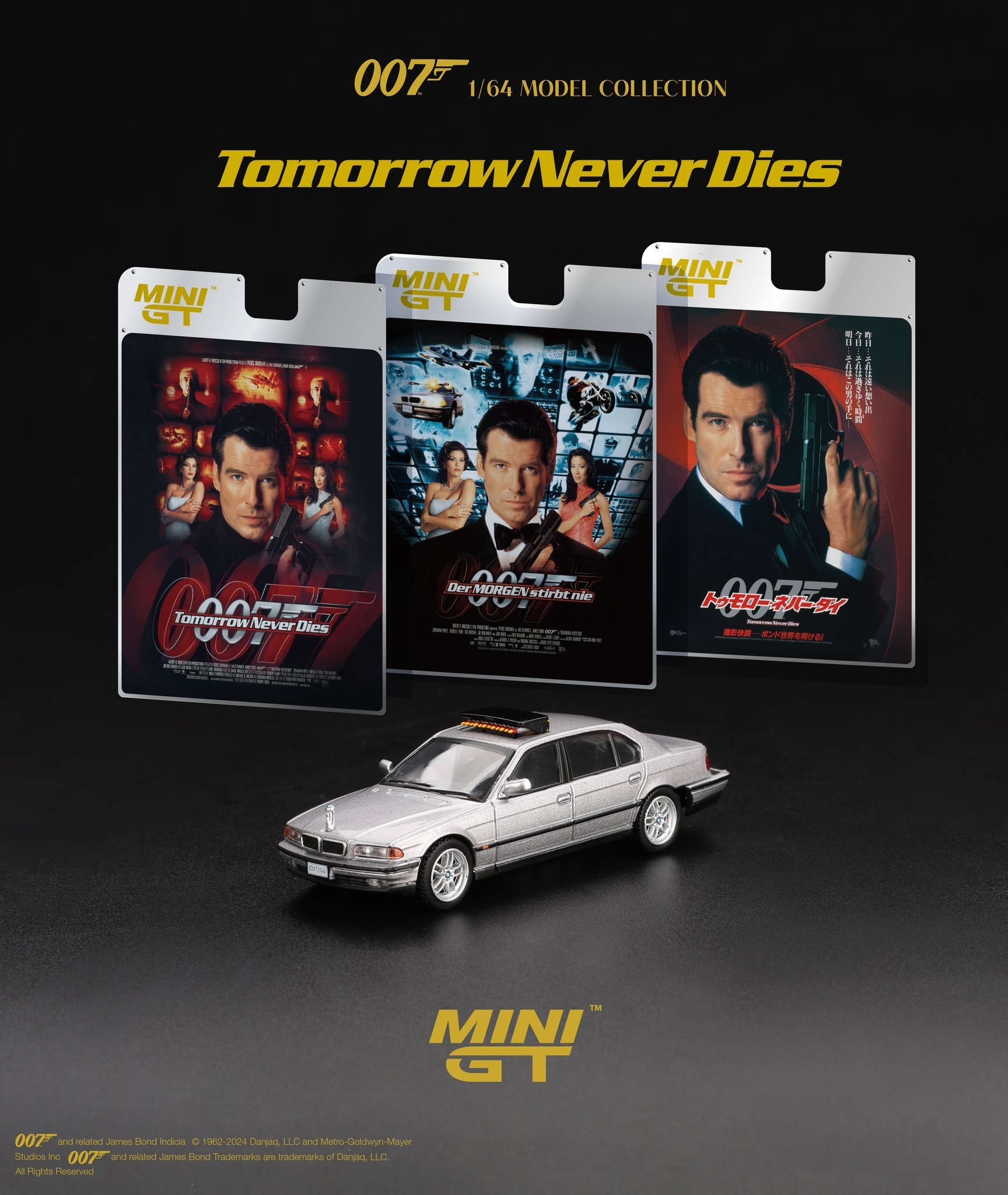 Mini GT #902 1/64 BMW 750IL 007 Bond "Tomorrow Never Dies" English
