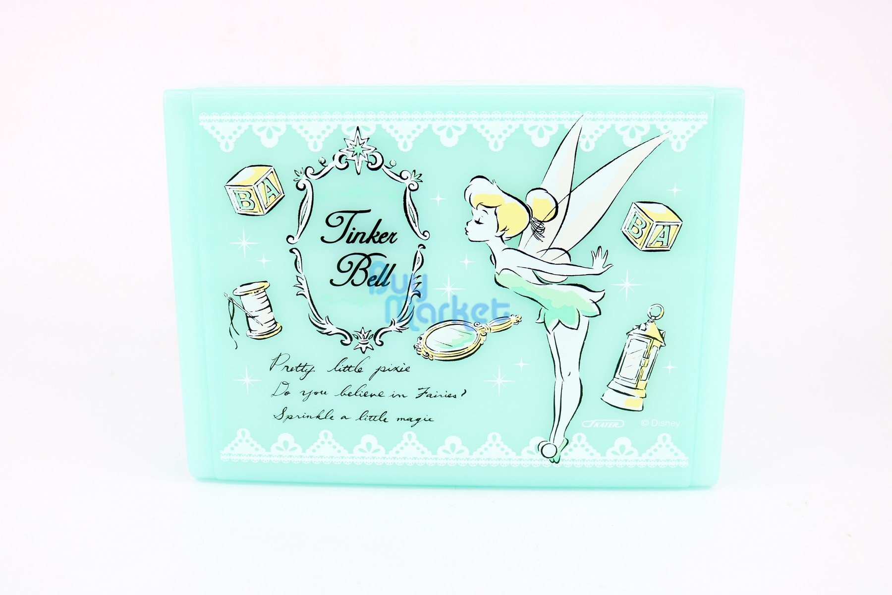 Disney 角色 小飛俠 奇妙仙子 化妝鏡盒 藍色