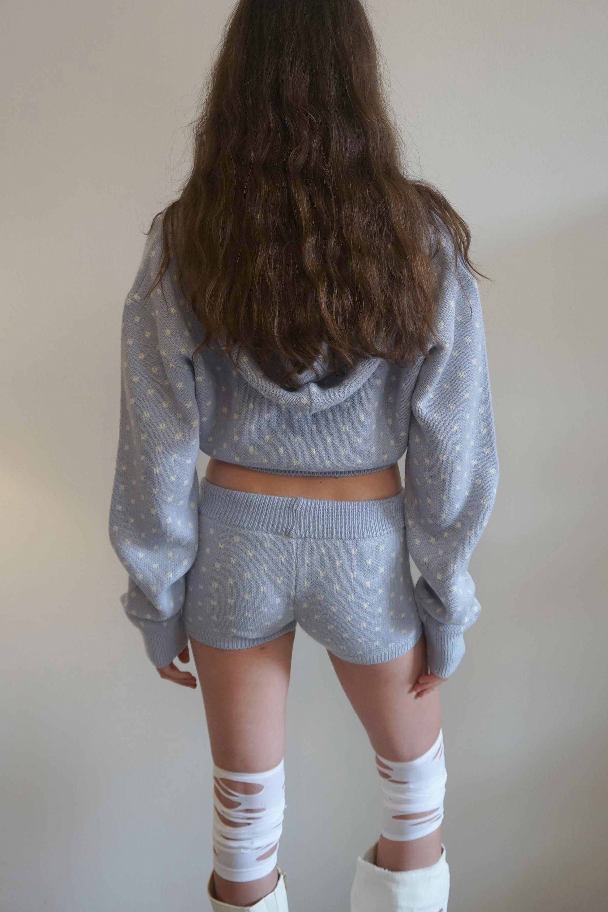 Sculptor Snowflake Knit Sculptor 雪花針織拉鍊外套 / 針織短褲