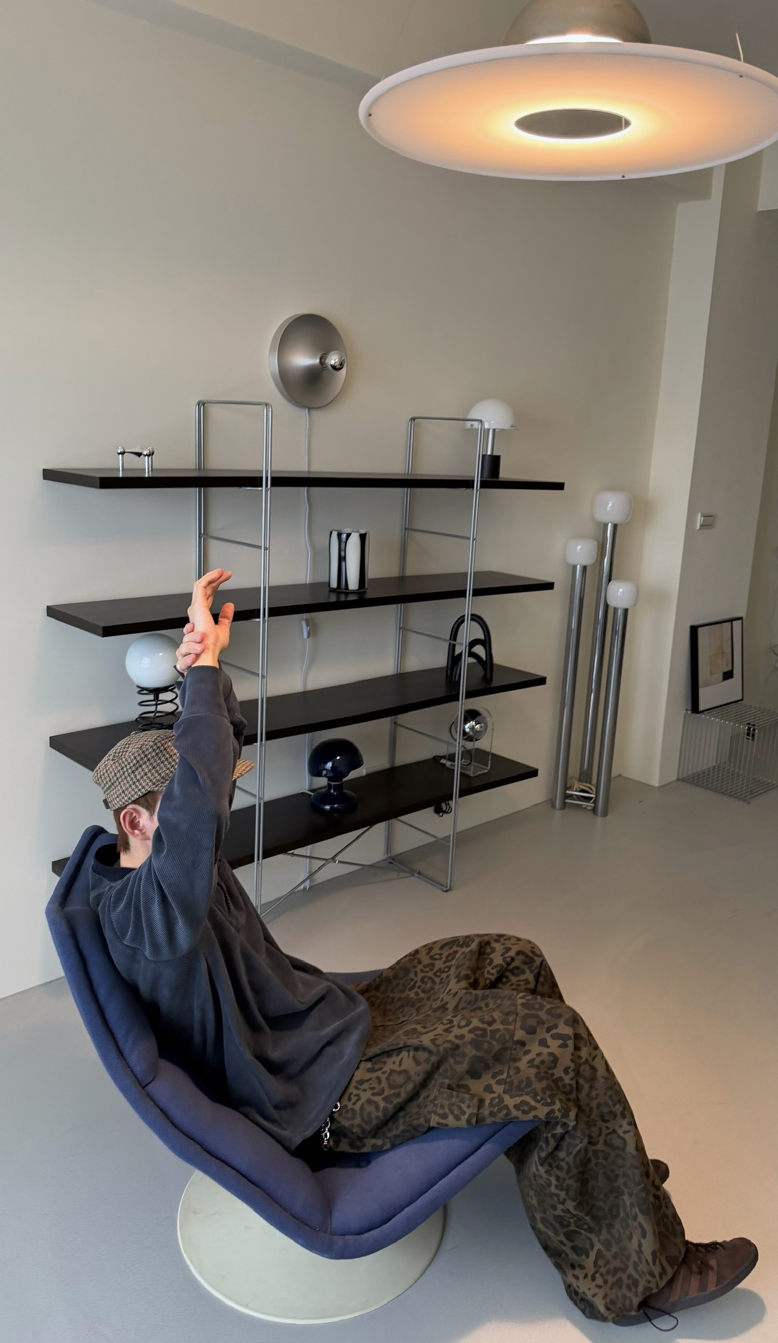 重磅口袋豹紋褲