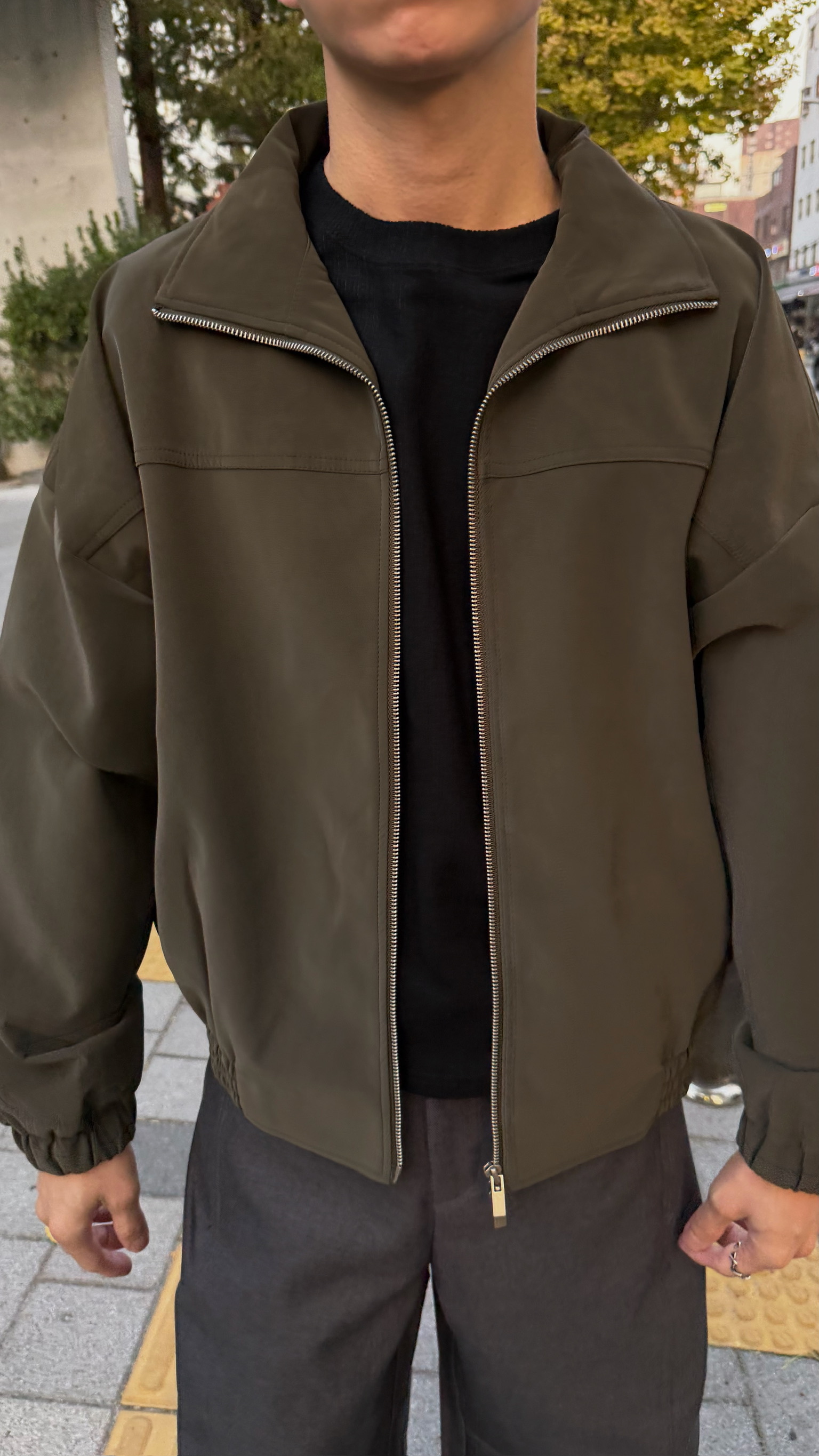 超挺絨面皮革夾克