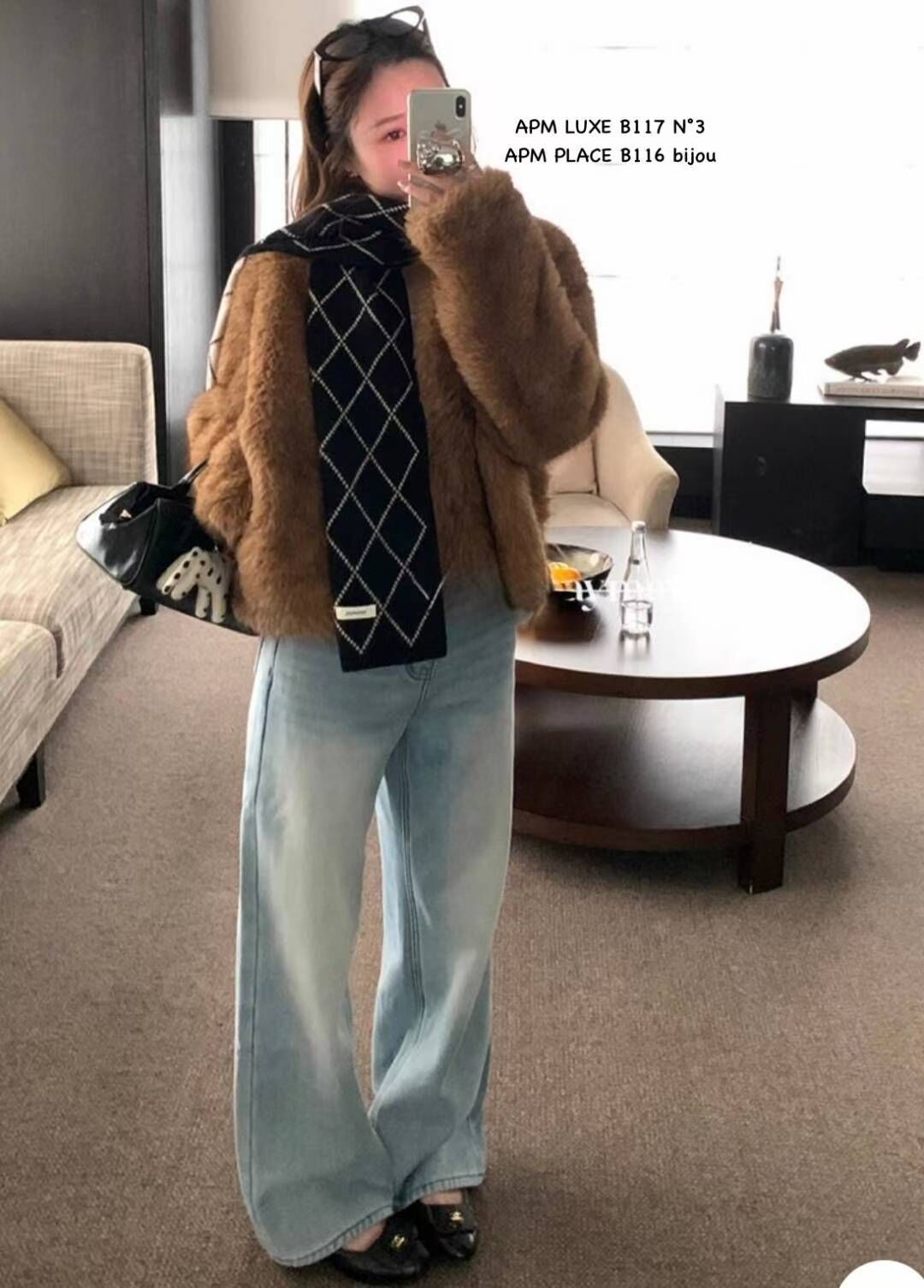 BN5330 菱形紋雙面頸巾