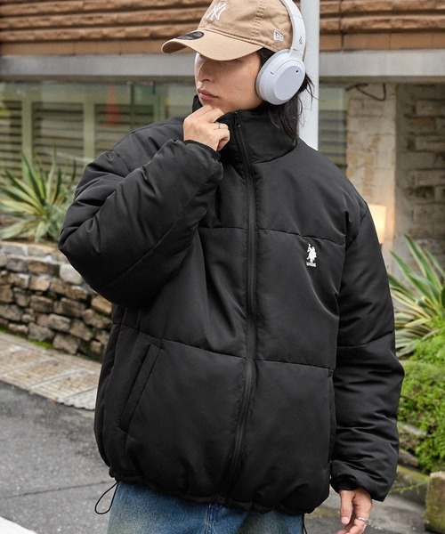 日本🇯🇵連線 MONO-MART x U.S. POLO ASSN. 刺繡Logo超寬鬆立領羽絨外套 人造羽絨 刺繡 外套 夾克 長袖 保暖外套 厚外套 5色(任買兩件711免運)/預購