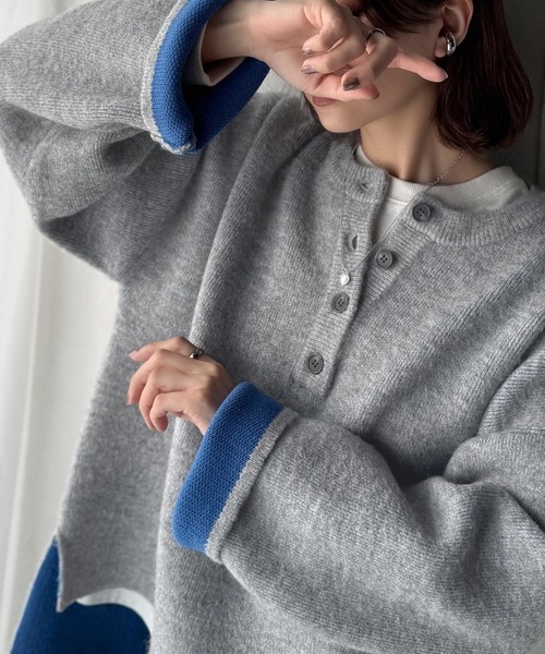 日本🇯🇵連線 Classical Elf 雙面配色亨利領針織衫 針織 針織衫 亨利領 套頭衫 復古 毛衣 長袖 6色(任買兩件711免運)/預購