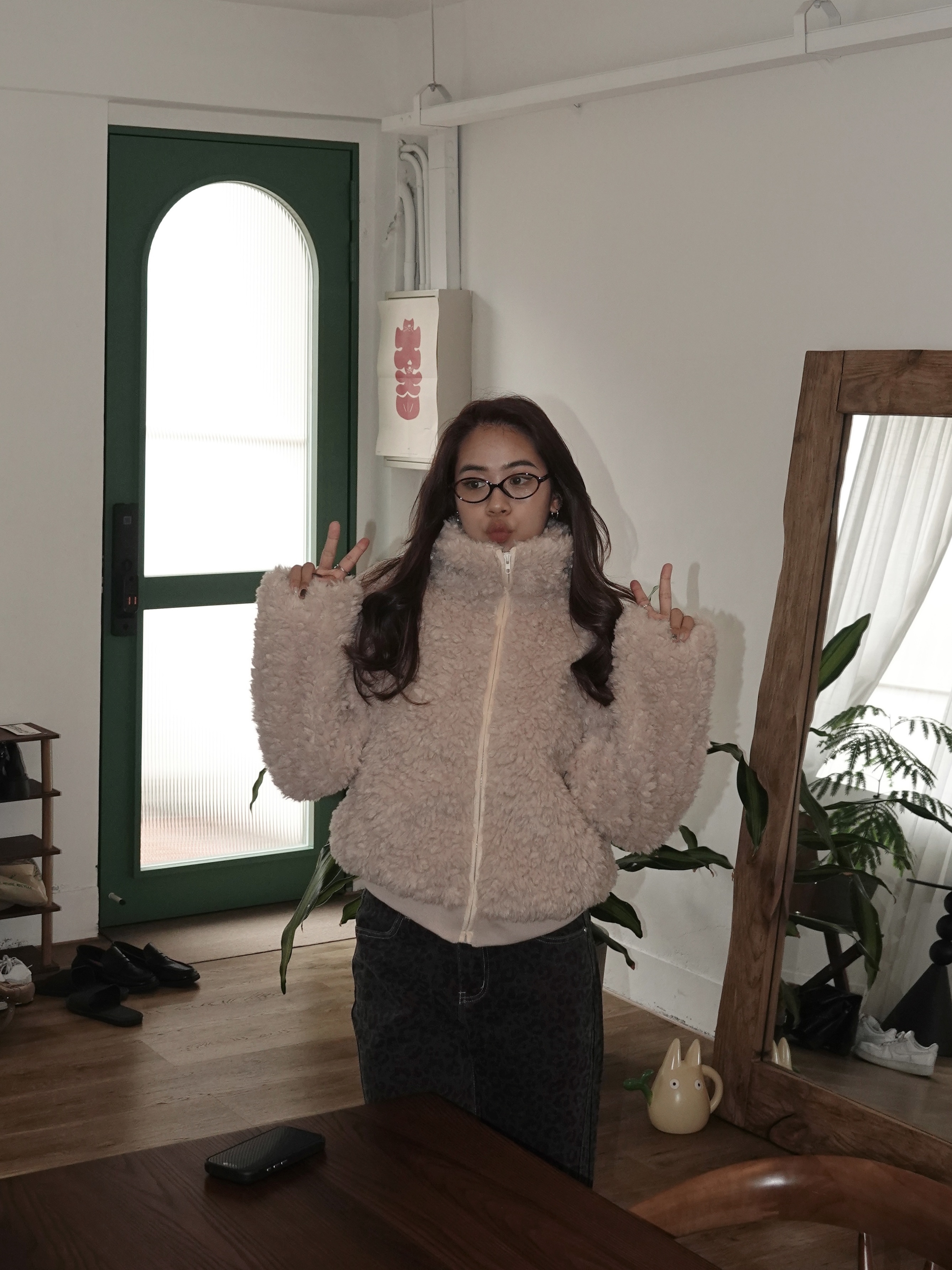 𝒲𝒾𝓃𝓉𝑒𝓇 𝓁𝑜𝓋𝑒🐑QQ羊羔毛立領短版外套(2色)