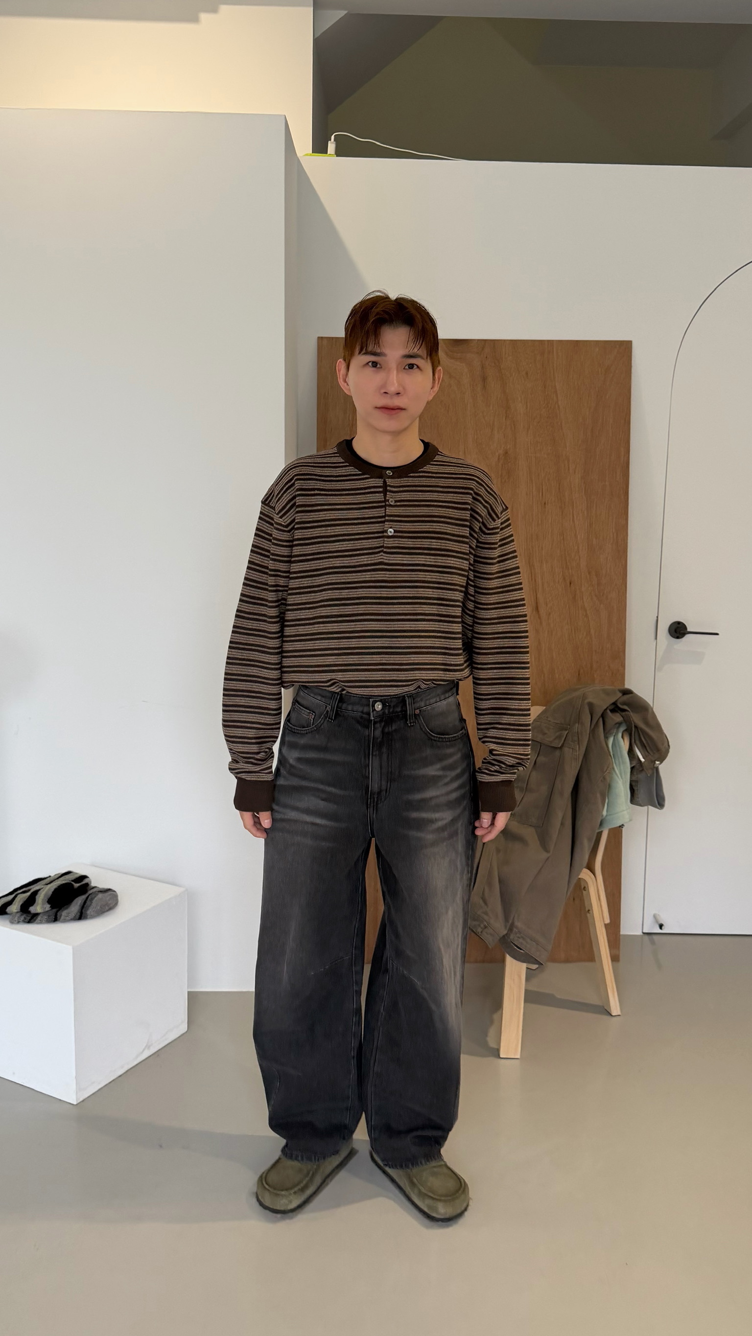 圓領條紋針織上衣🫶🏻