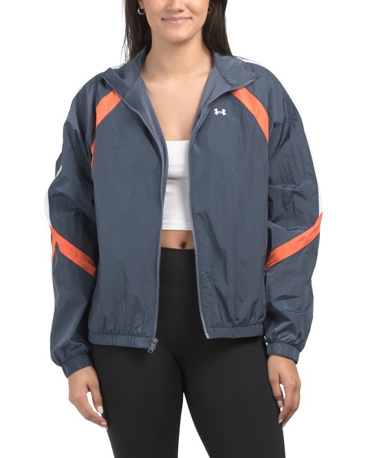 【預購】Q120303 UNDER ARMOUR Icon Crinkle 灰色運動外套