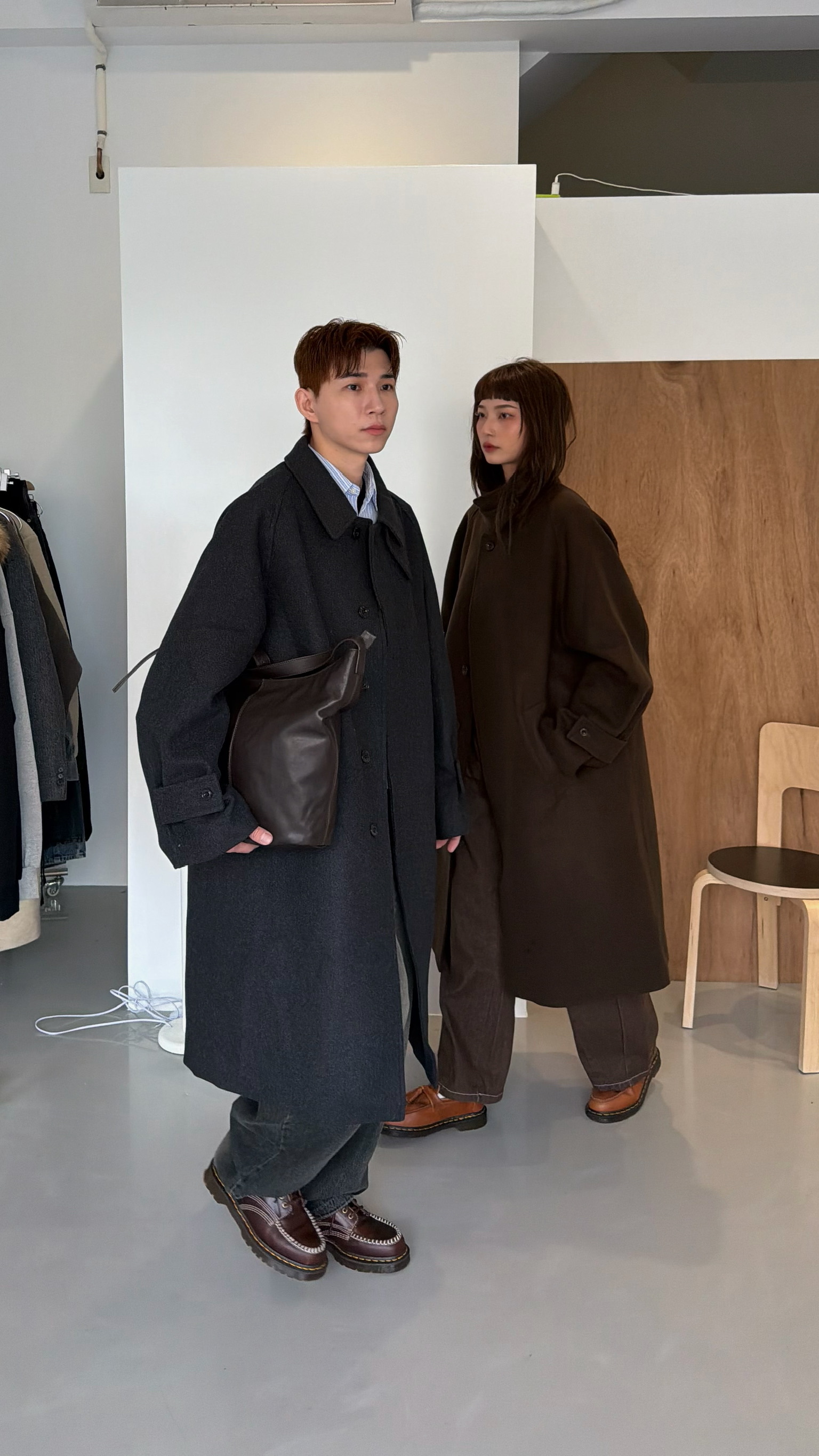 70%wool 羊毛長版大衣