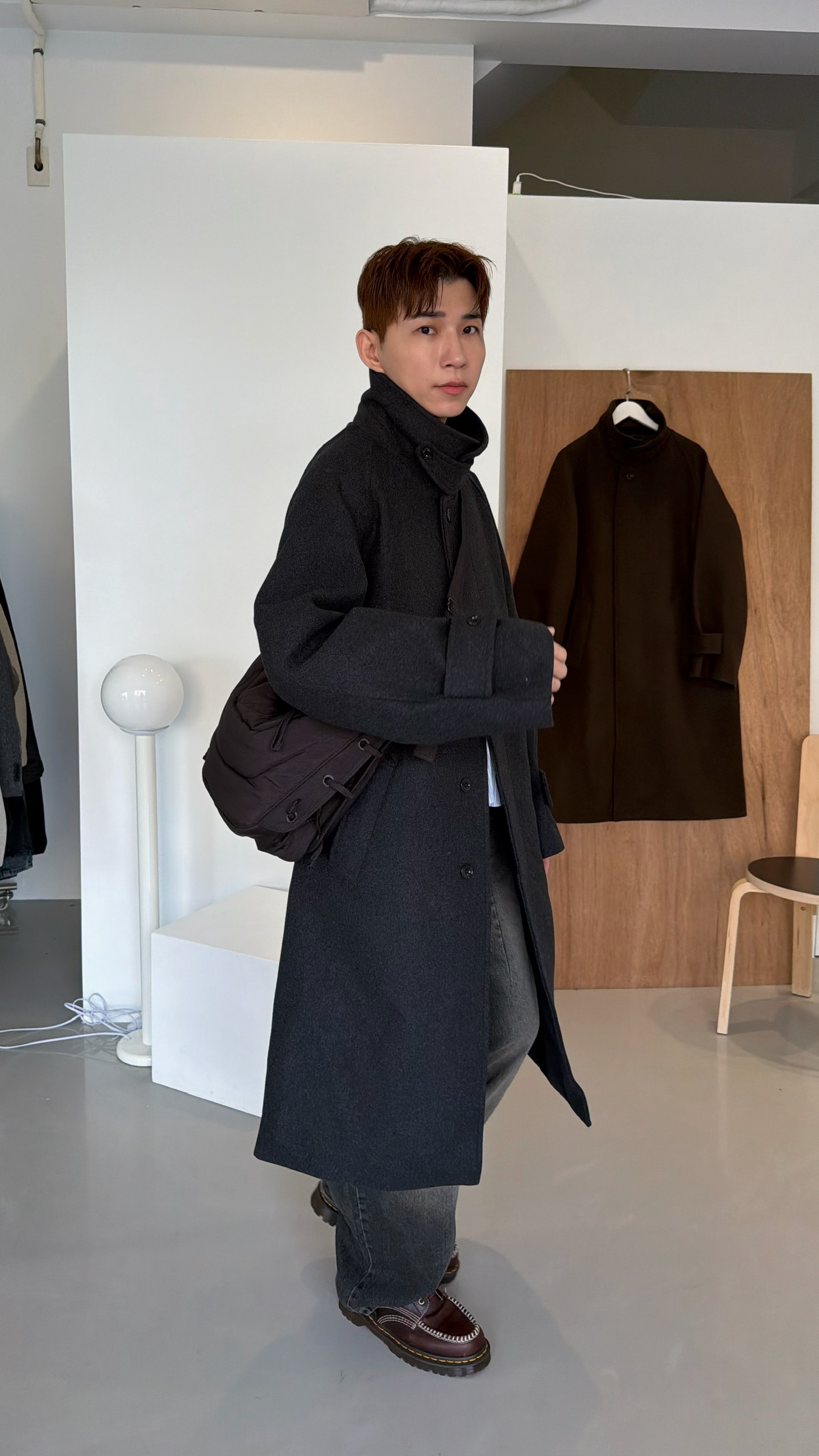 70%wool 羊毛長版大衣