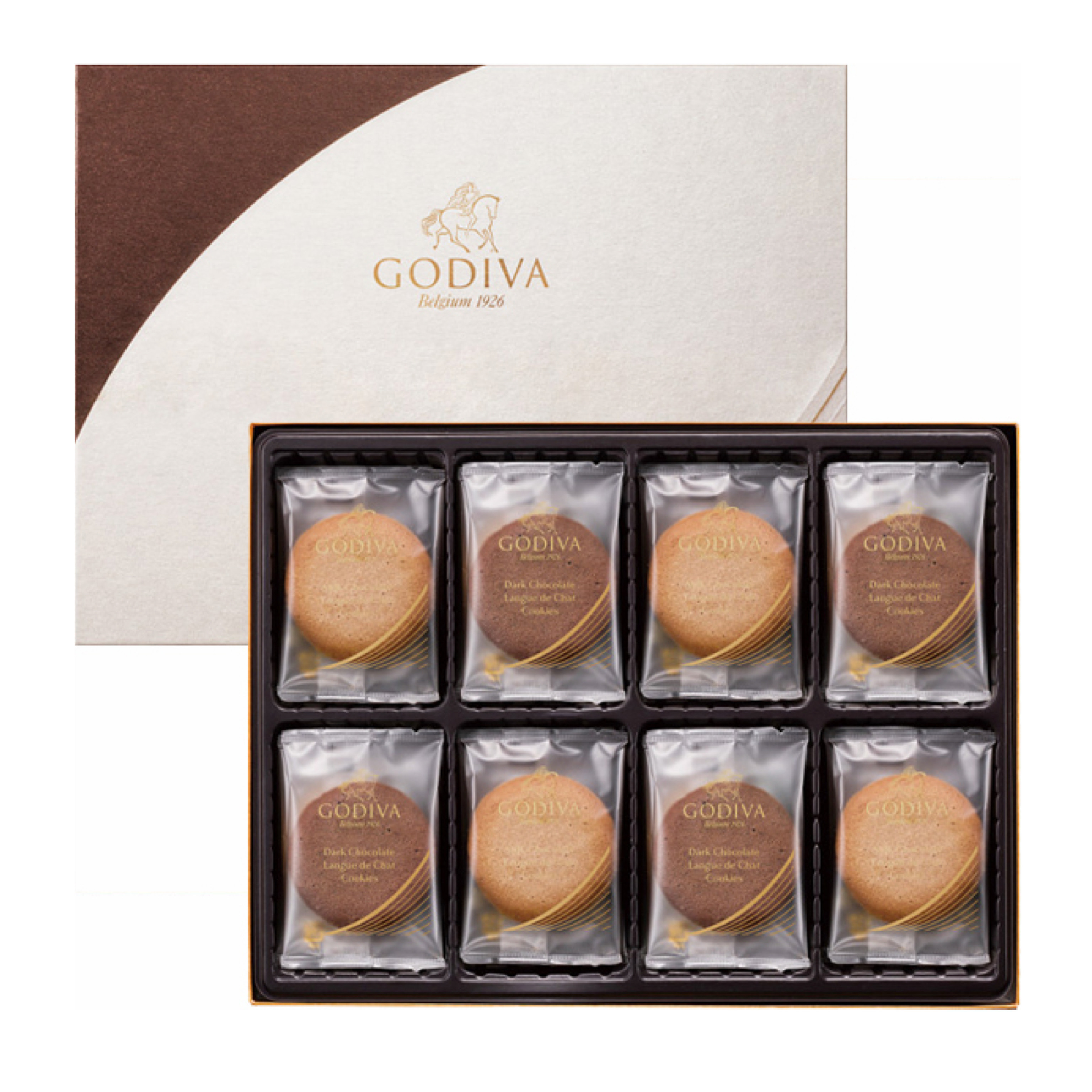 GODIVA 綜合巧克力曲奇禮盒 (30入 - 牛奶巧克力16片及黑巧克力14片) (EXP: 2026.03或之後) (J20)