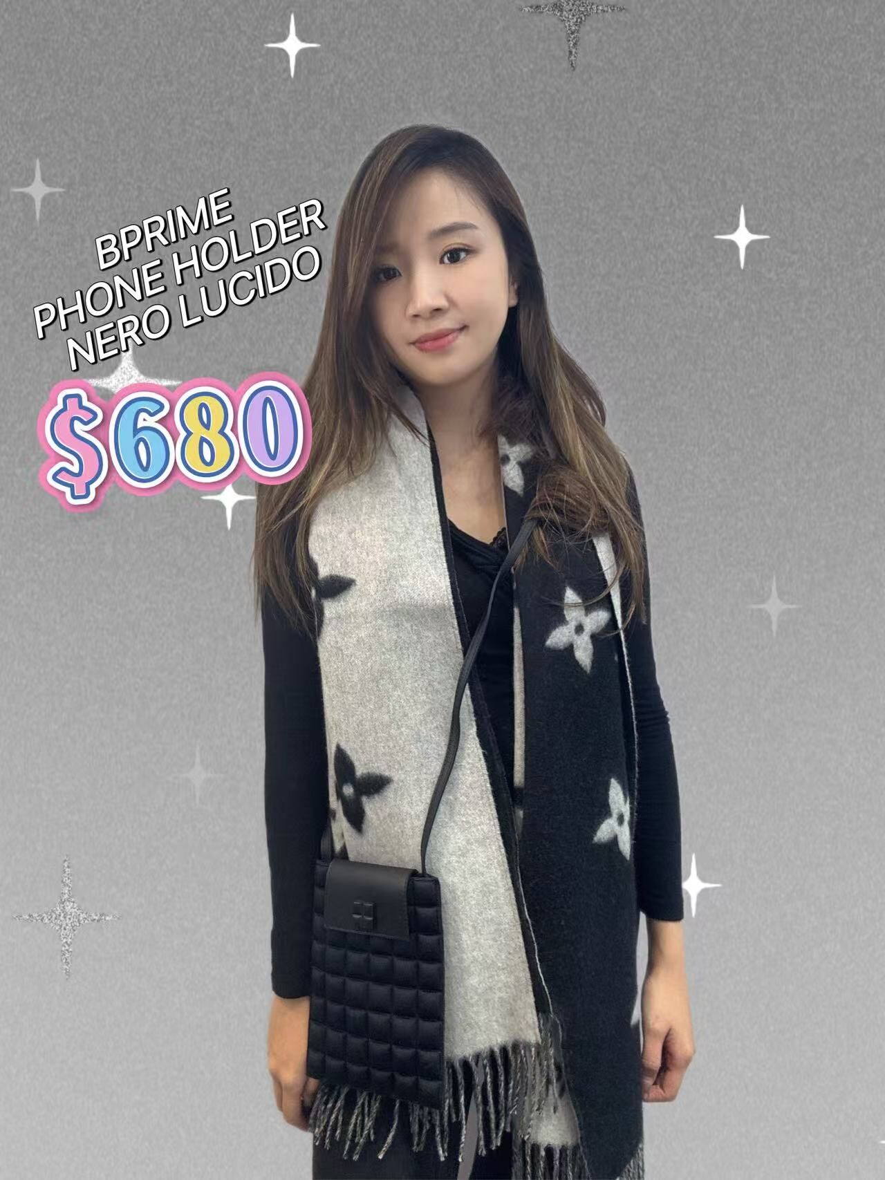 BPRIME PHONE HOLDER NERO LUCIDO -T