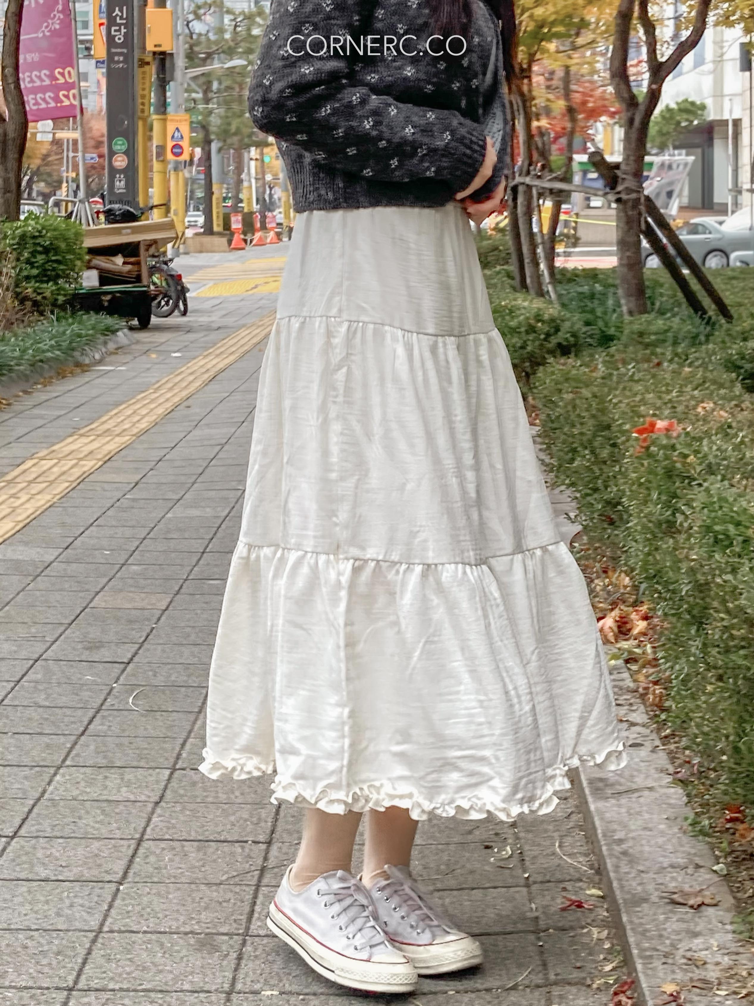 超飄逸～大裙擺Ruffle尾長裙〈🇰🇷DAY 3〉