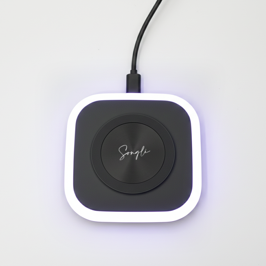 15W三用磁吸無線充電器|客製化鐫刻|三種燈光模式、隨心切換|漾彩呼吸燈|夜燈模式