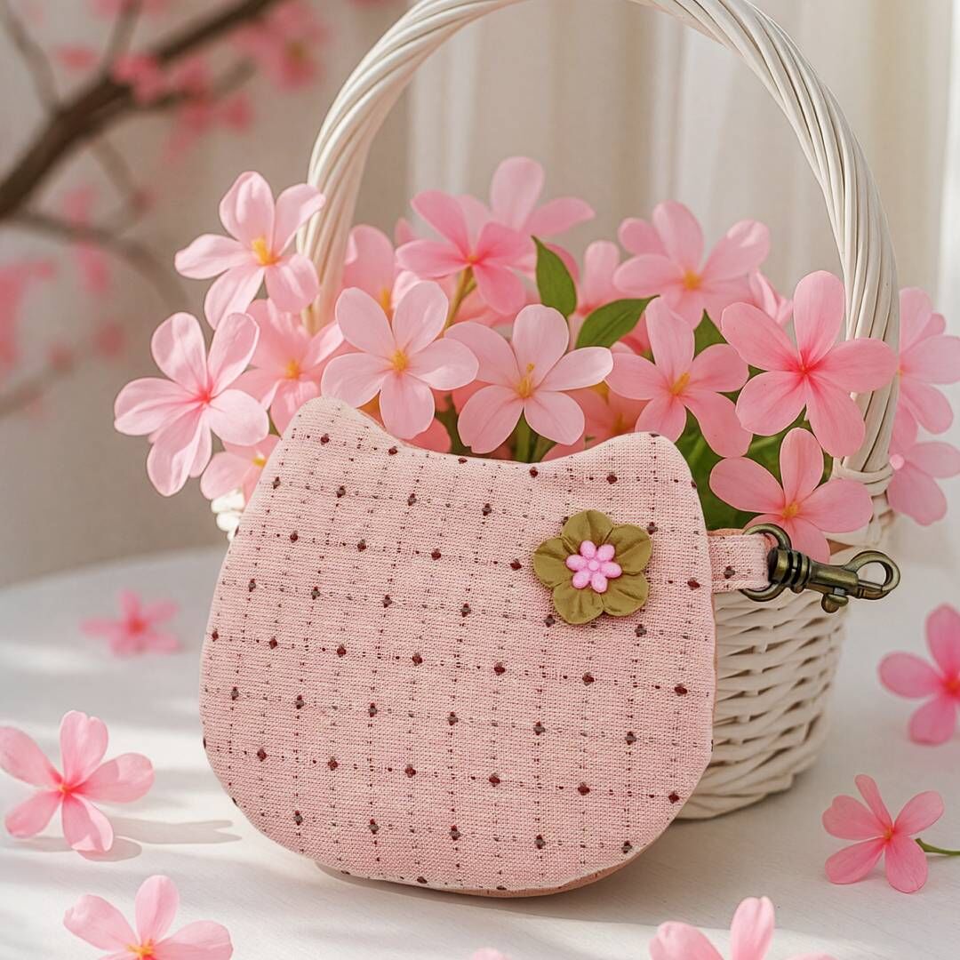 先染花語·貓咪零錢包【成品包】