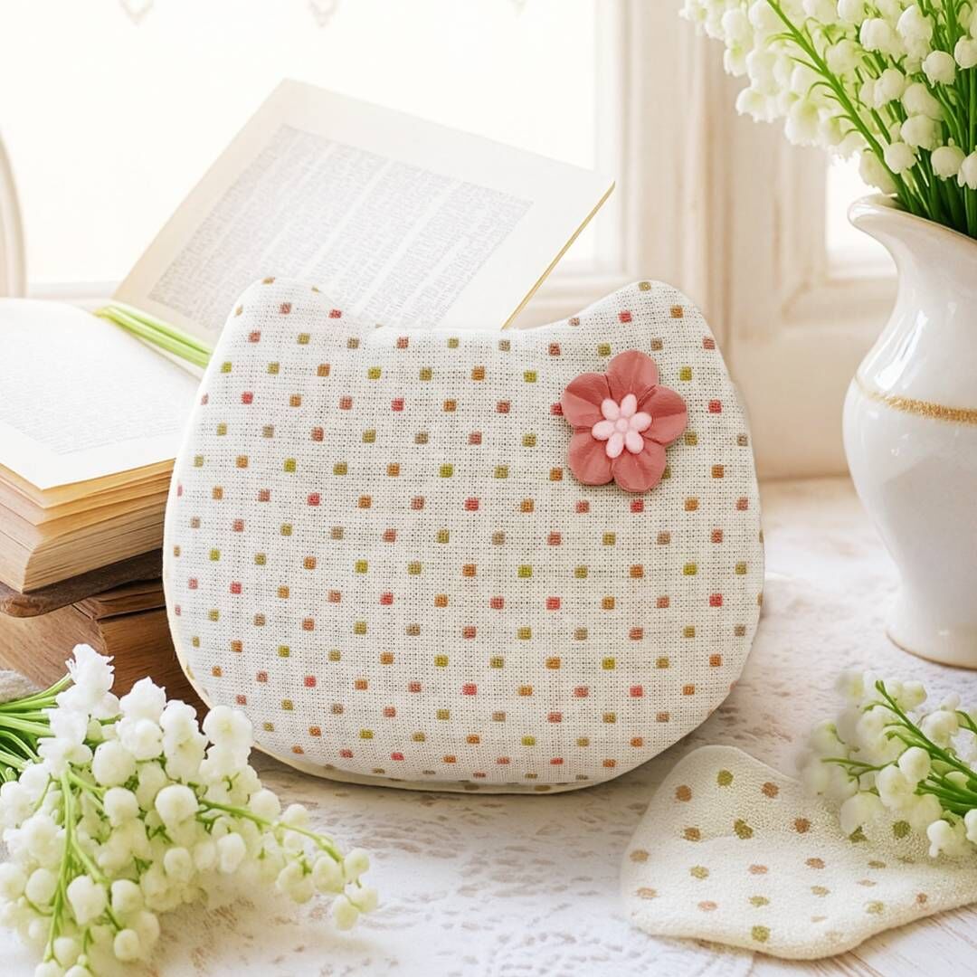 先染花語·貓咪零錢包【成品包】