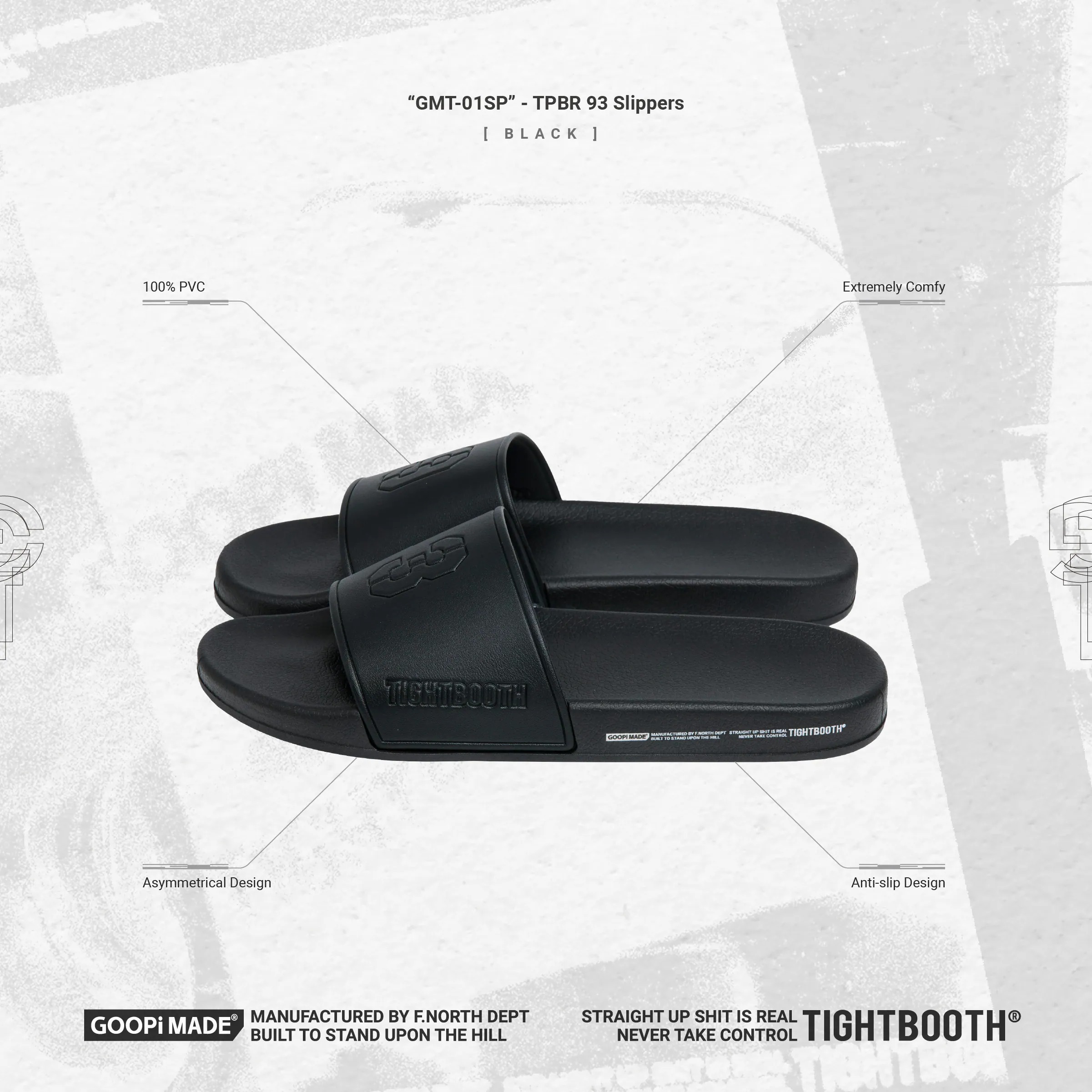 GOOPiMADE x TIGHTBOOTH] “GMT-01SP” - TPBR 93 Slippers