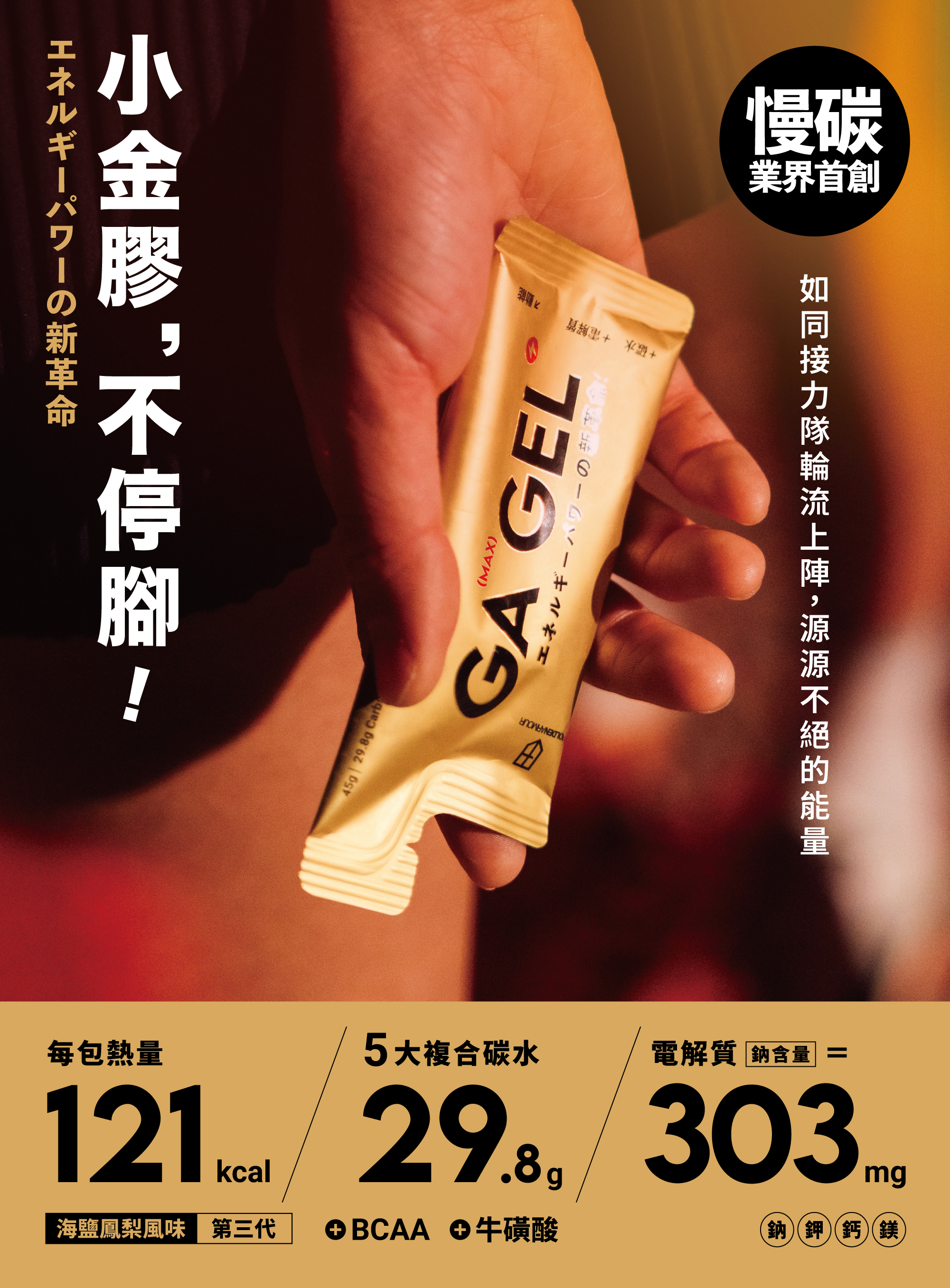 GAGEL太空能量膠MAX小金膠