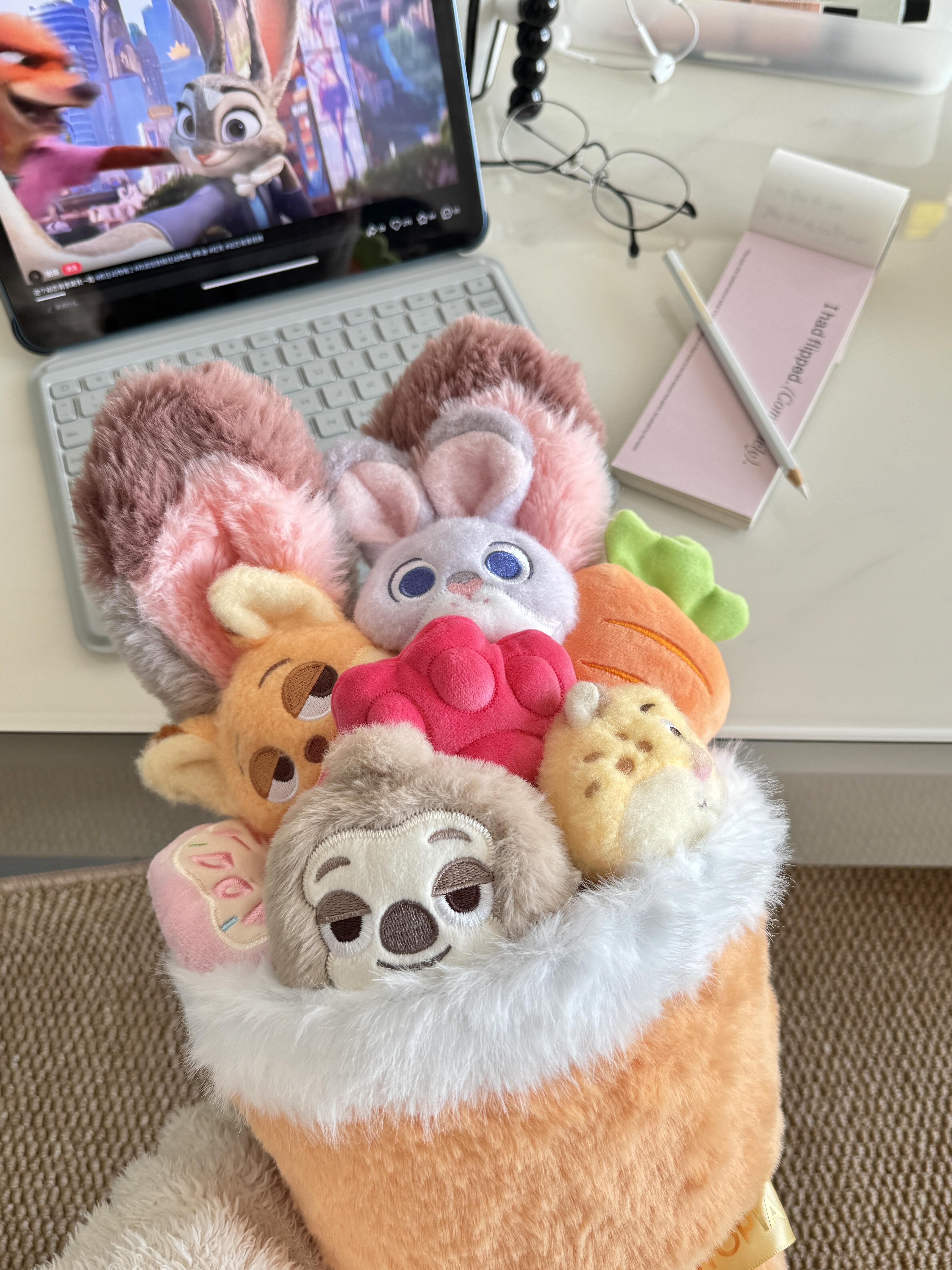 本週限時接單!! Disney 迪士尼 正版授權 動物方城市 小聚時刻花束 情人節花束 毛絨花束 毛絨玩偶/預購