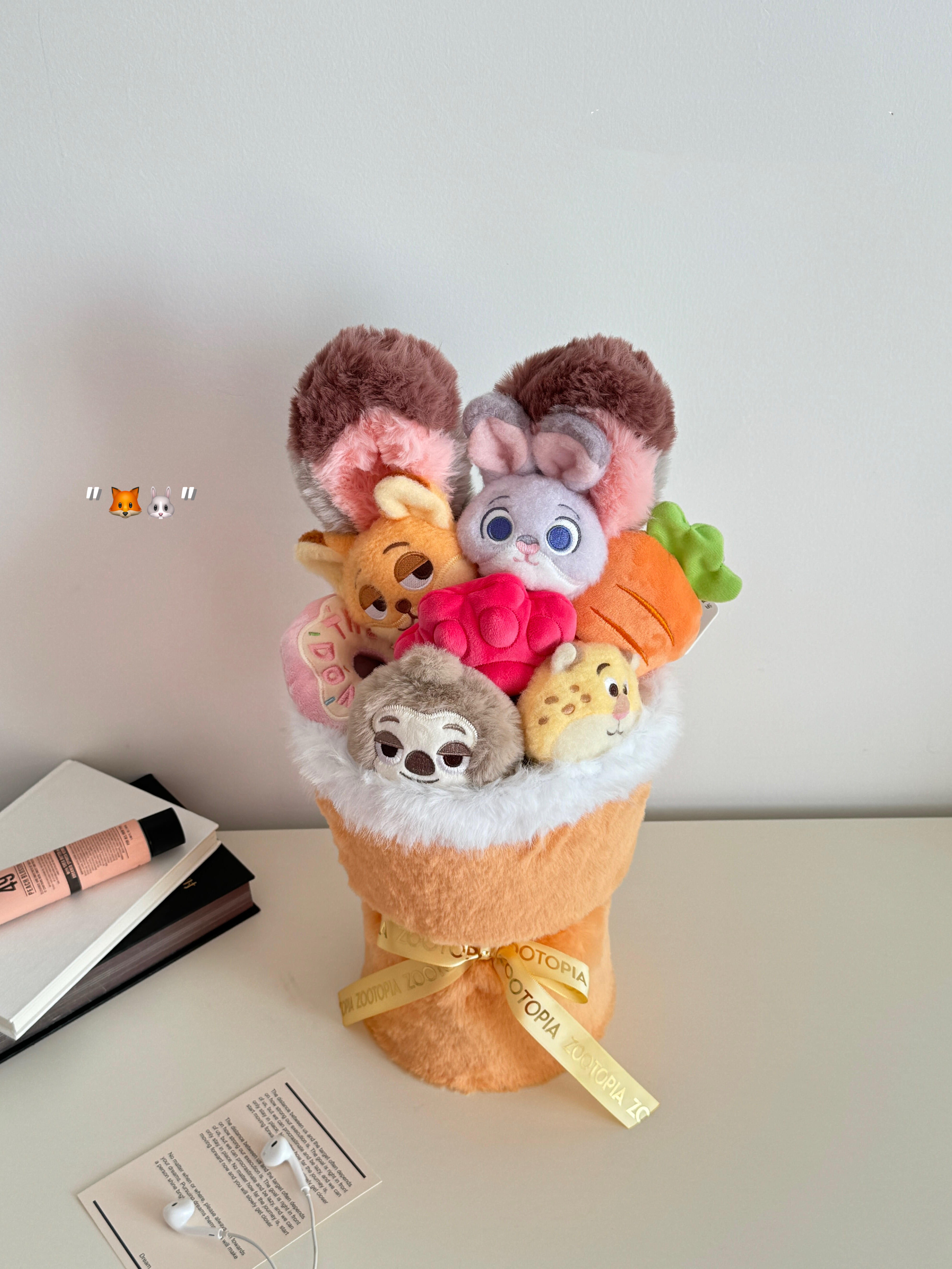 本週限時接單!! Disney 迪士尼 正版授權 動物方城市 小聚時刻花束 情人節花束 毛絨花束 毛絨玩偶/預購