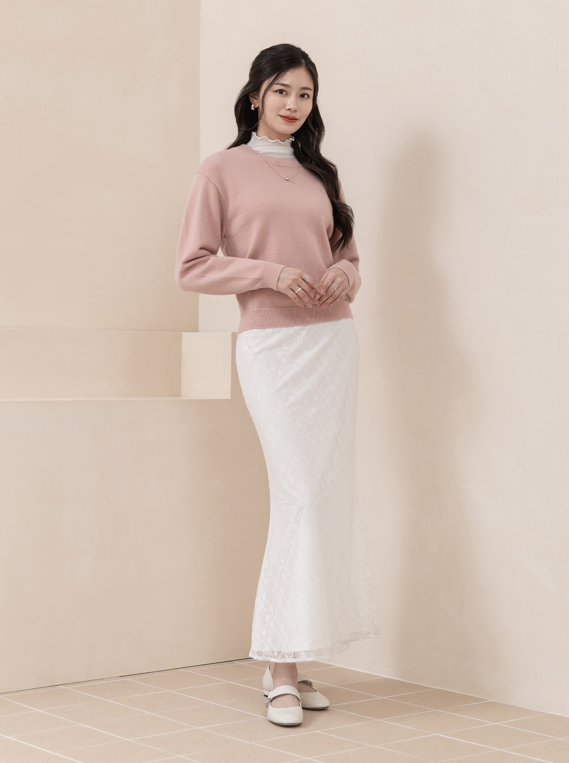 蕾絲花邊魚尾裙