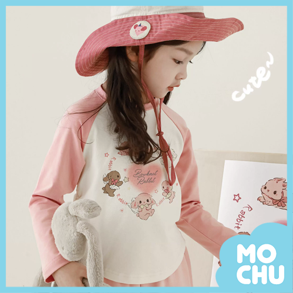 童趣拼接袖上衣(五色)