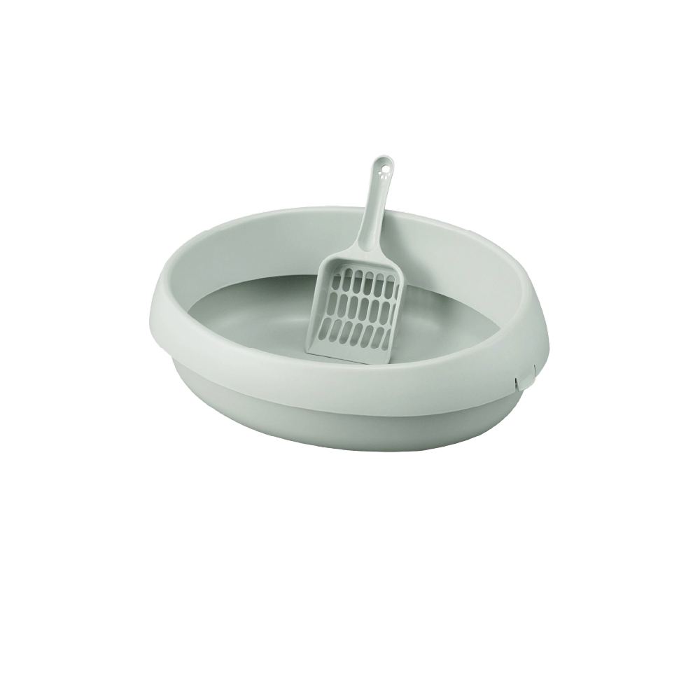 日本IRIS-簡易貓便盆PNE-390、PNE-480(三花/白/黑/灰綠/淺棕)