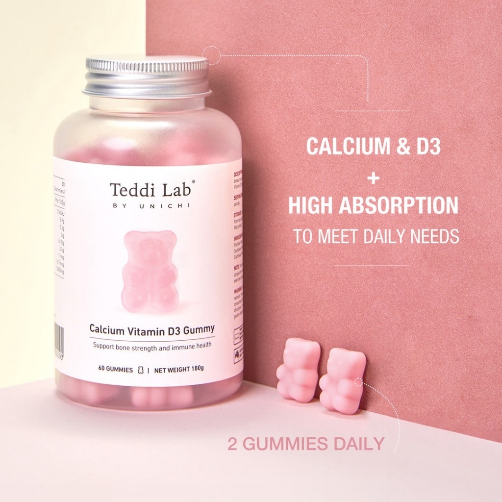 澳洲 Unichi 鈣＋D3小熊軟糖 60粒