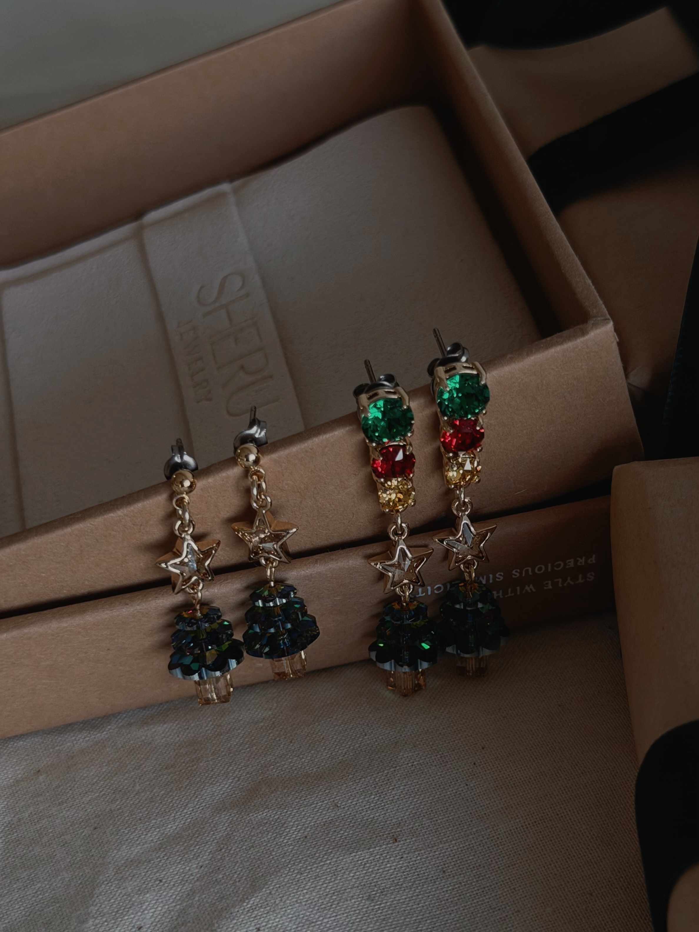 Starlit Tree-Pure Star 星光聖誕樹耳環