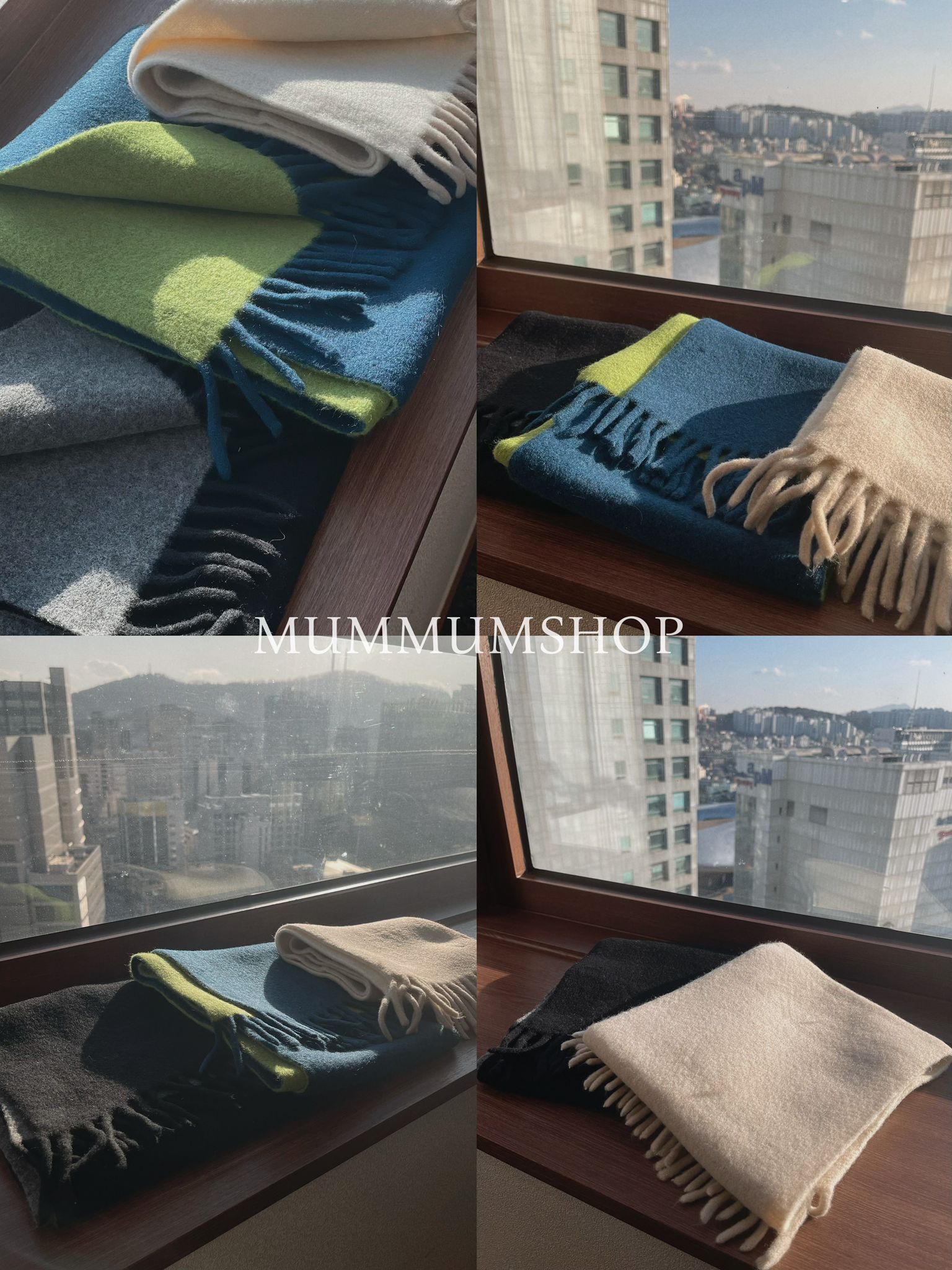 ac918/一條兩色毛毛頸巾[不包郵]