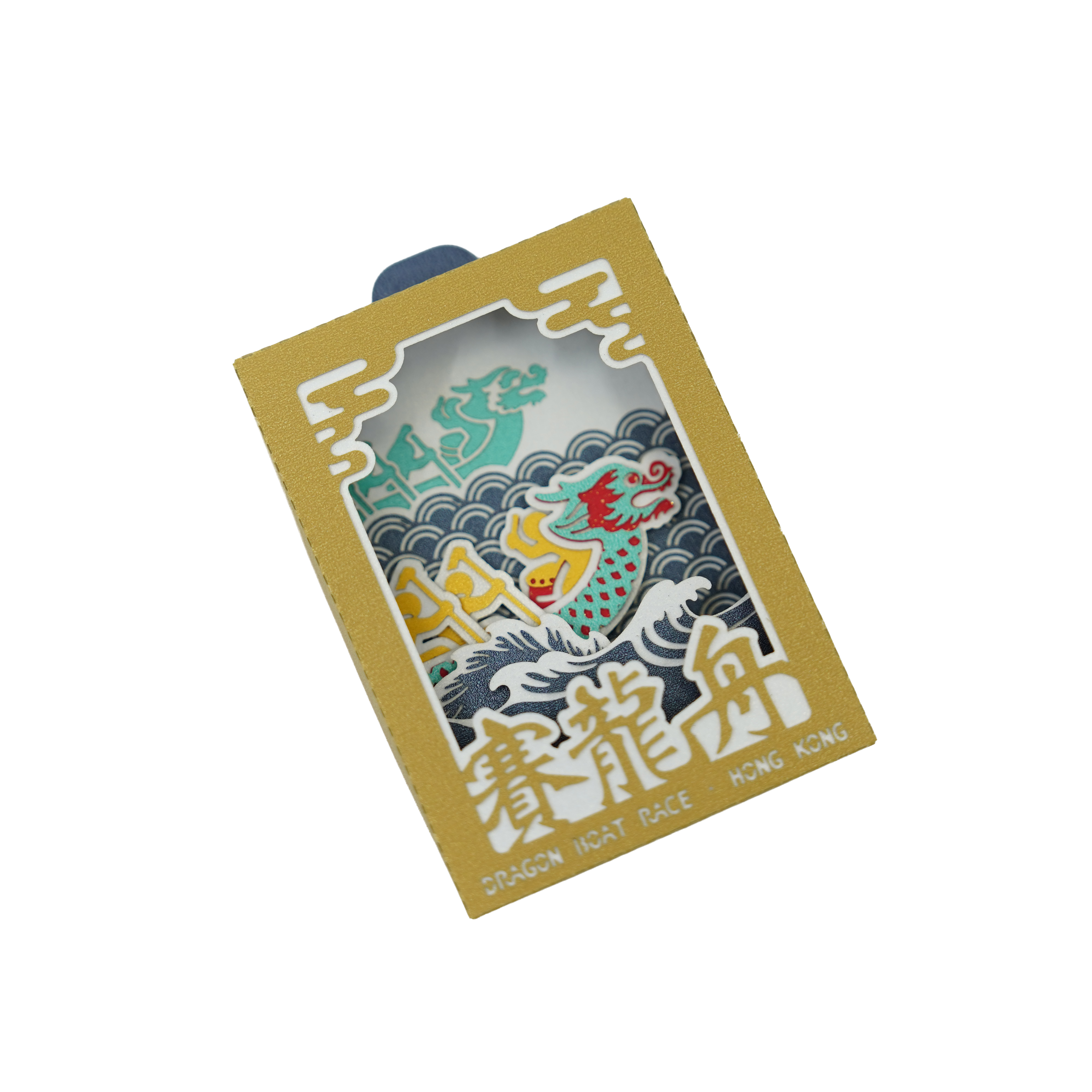 機關紙藝：火柴盒冰箱貼 - 賽龍舟