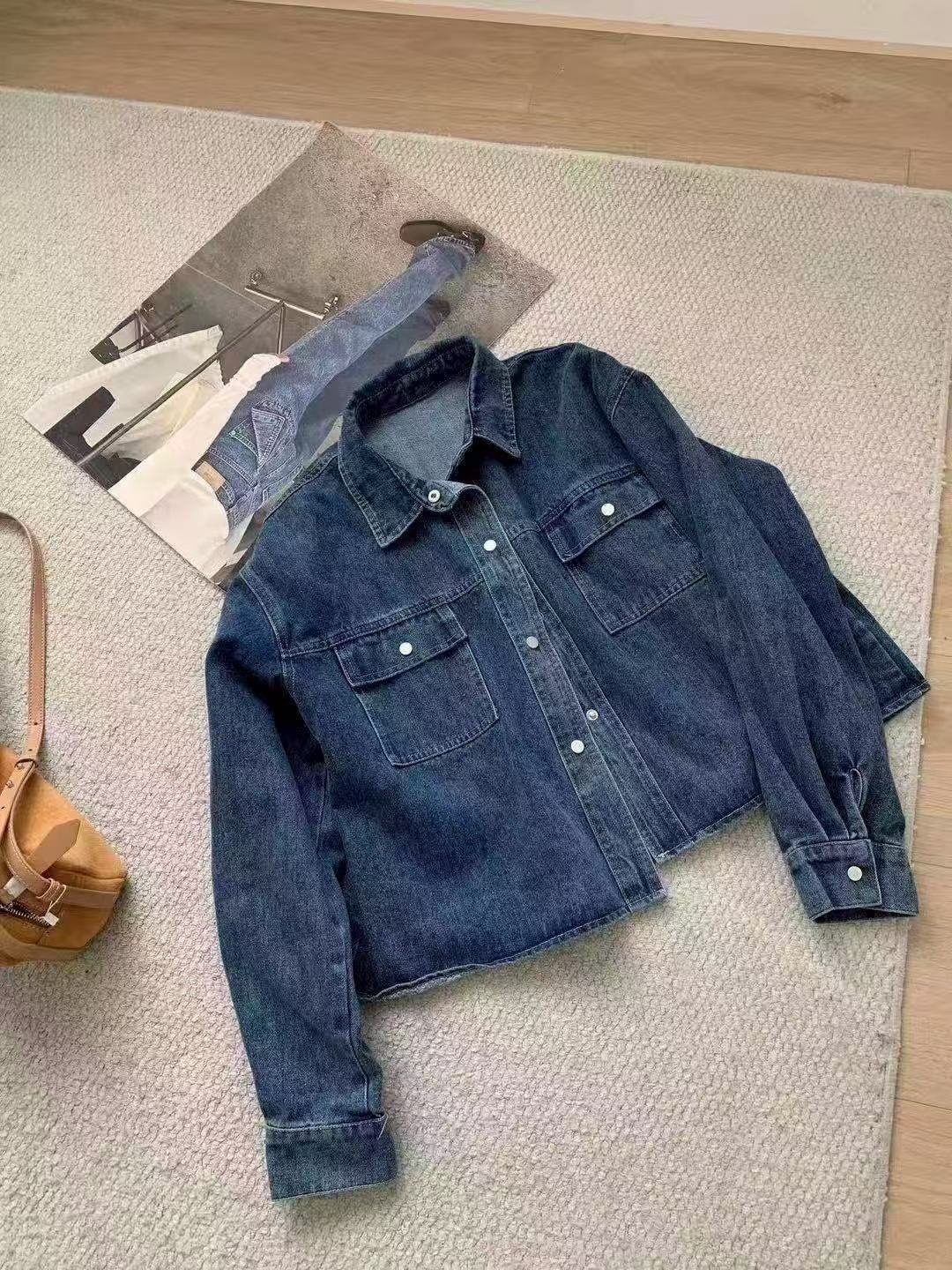 291 壓釦經典牛仔襯衫外套