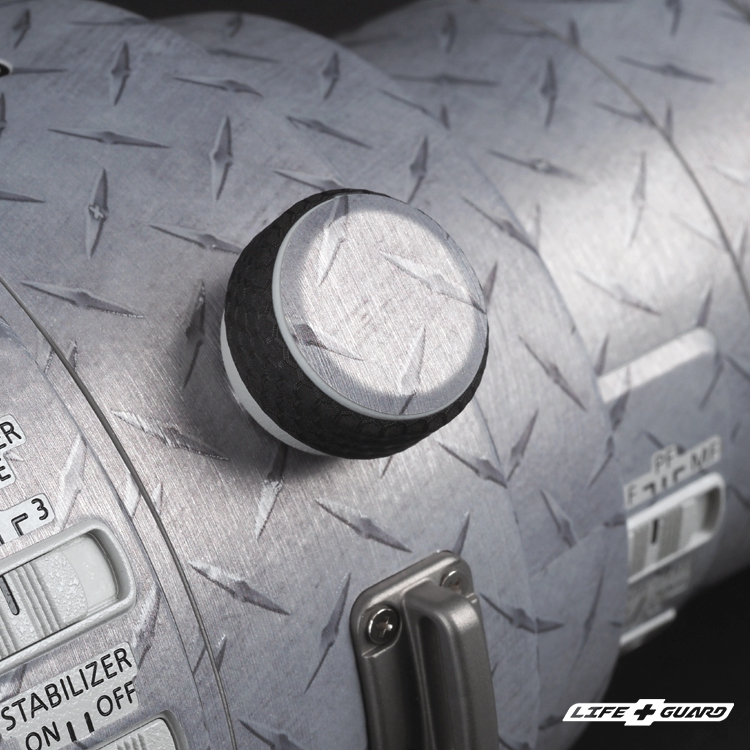 LIFE+GUARD 鏡頭貼膜特寫，鋼板銀風格設計，適用 Canon RF 800mm F5.6 L IS USM