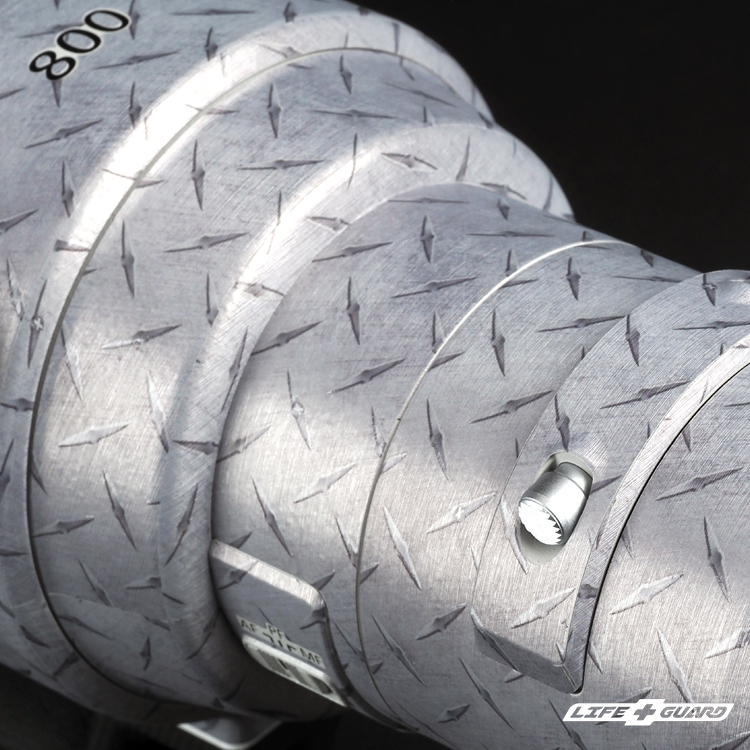 LIFE+GUARD 鏡頭貼膜特寫，鋼板銀風格設計，適用 Canon RF 800mm F5.6 L IS USM