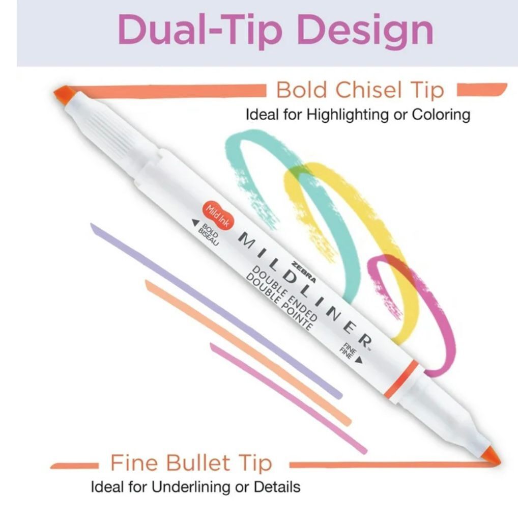 【預購】K120402 Zebra Pen Mildliner 雙頭螢光筆10色套裝