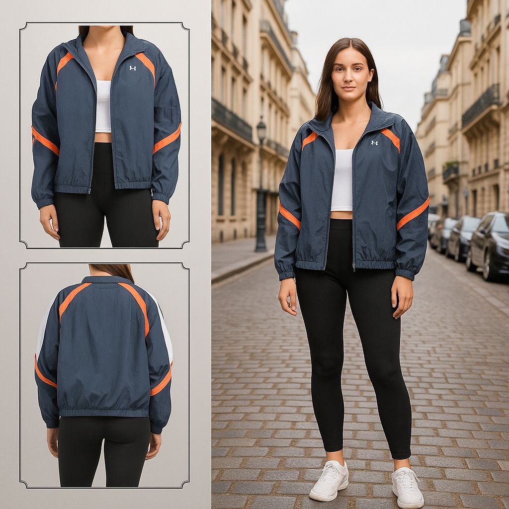 【預購】Q120303 UNDER ARMOUR Icon Crinkle 灰色運動外套